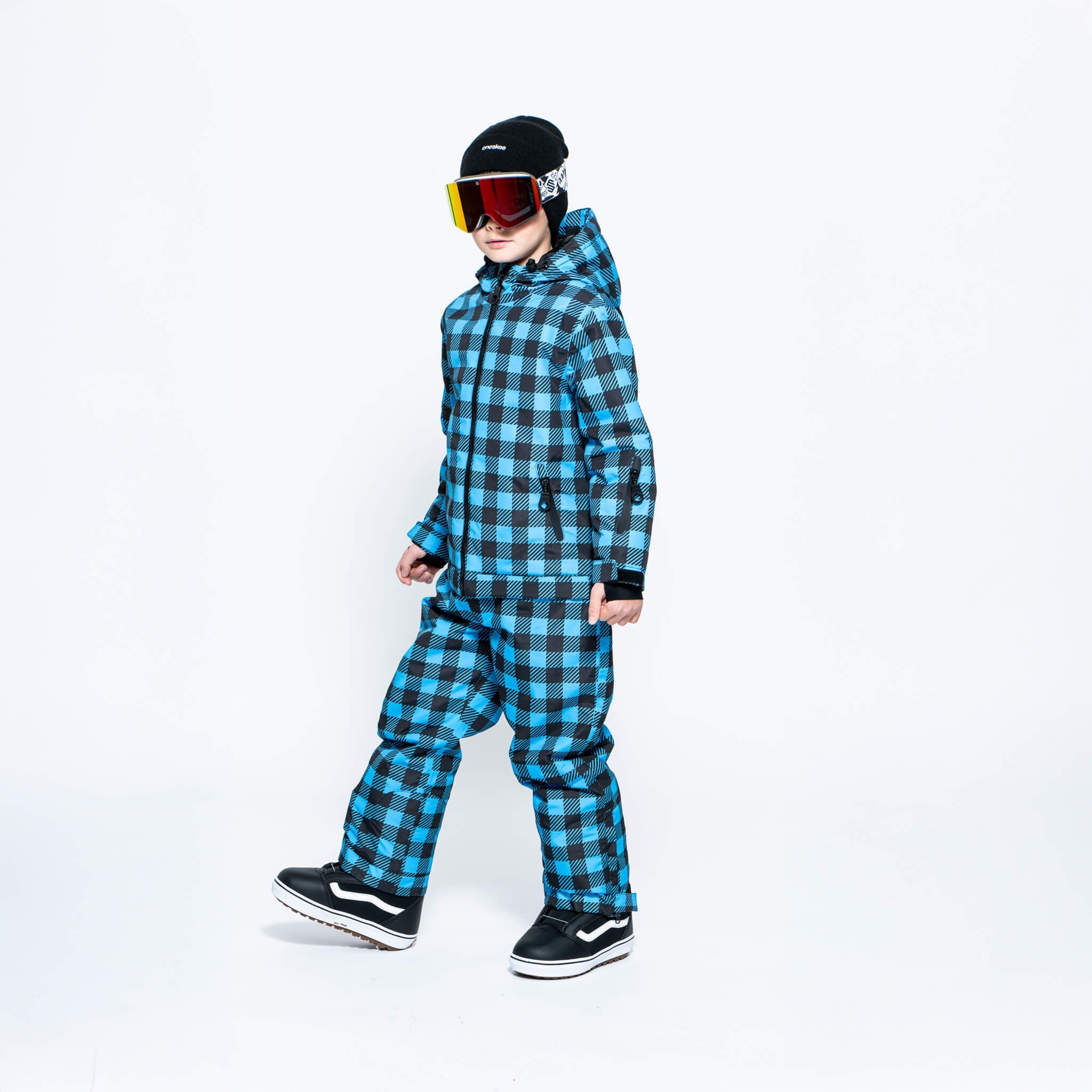 Kids 2-in-1 Snow Suit, Blue Check