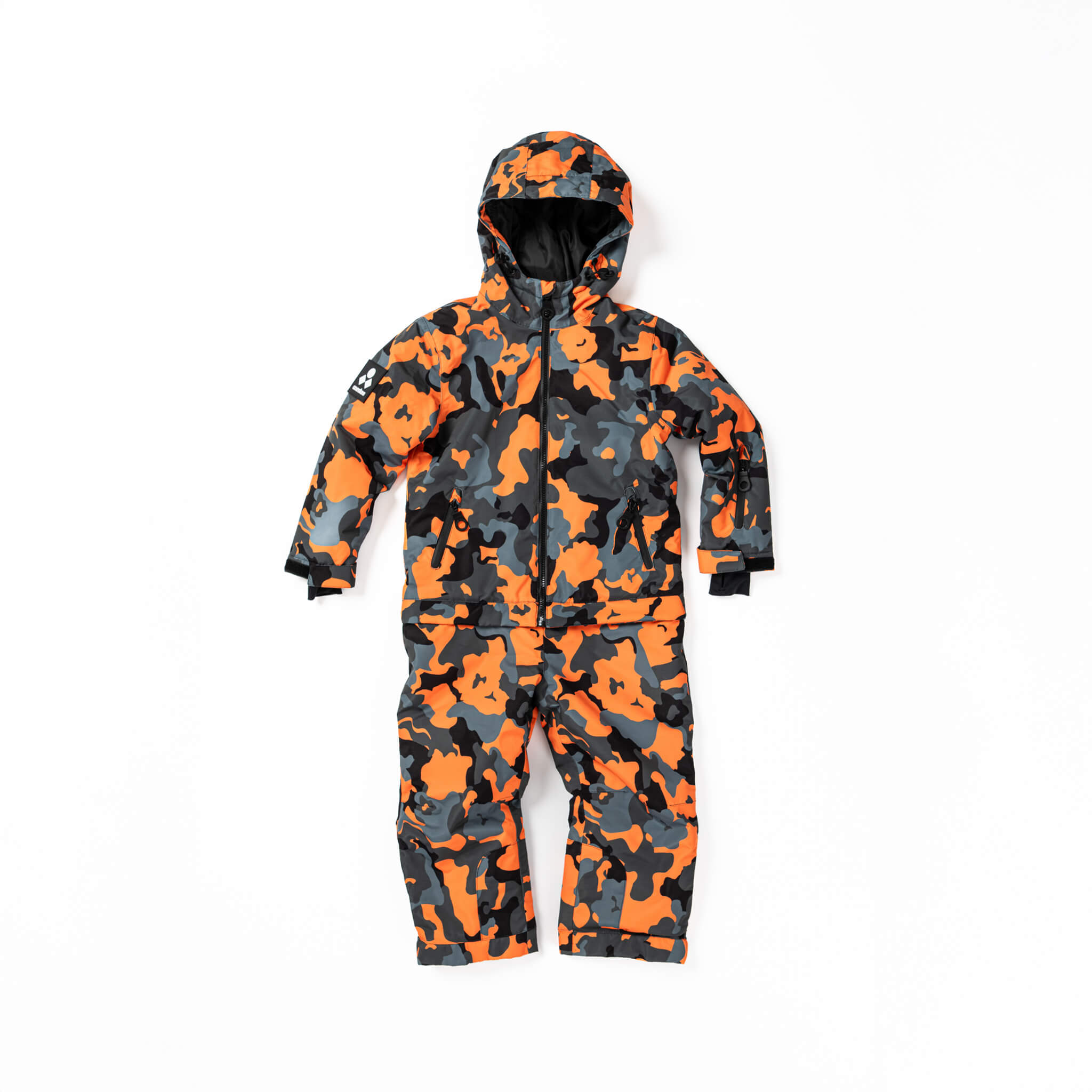 Kids 2-in-1 Snow Suit, Orange Camo