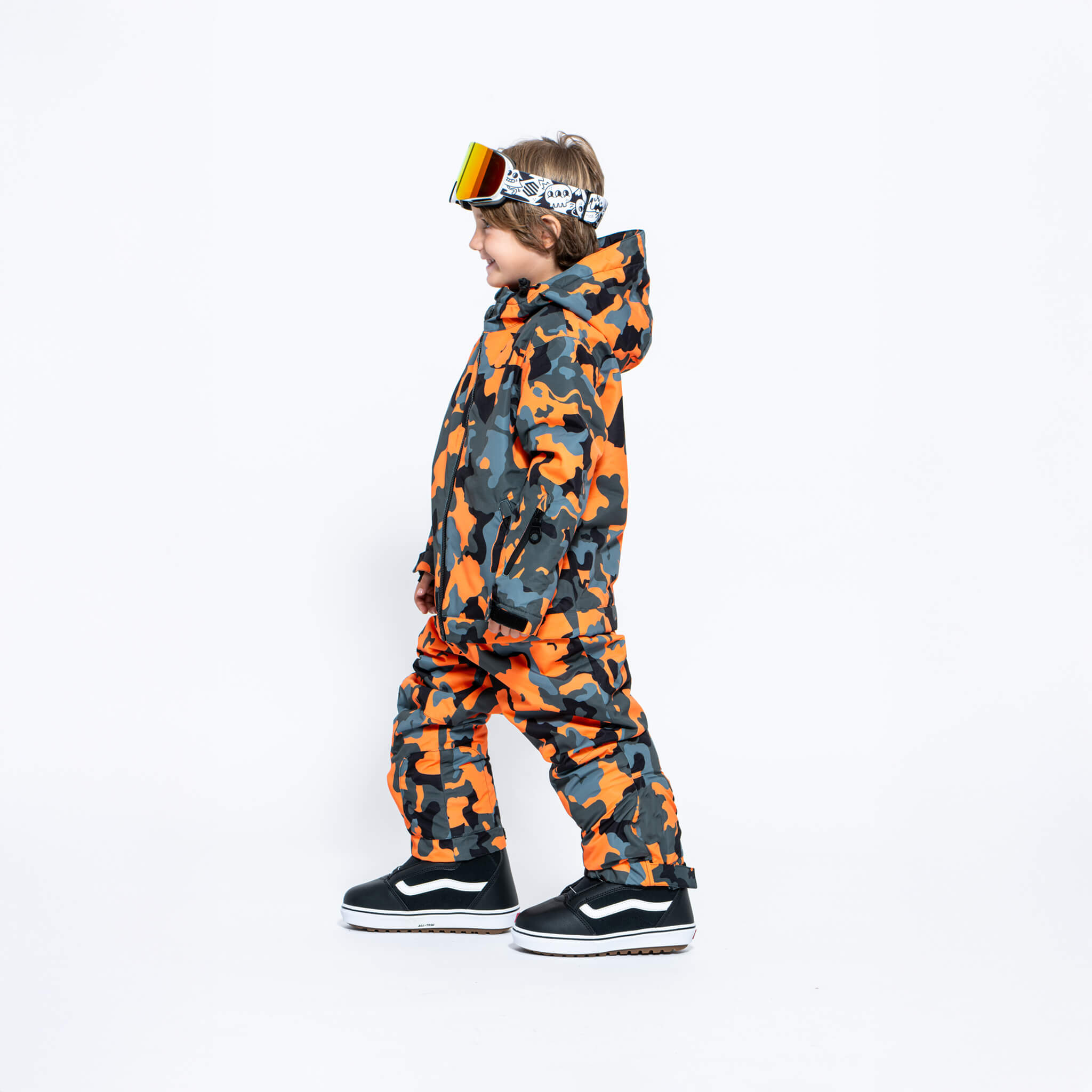 Kids 2-in-1 Snow Suit, Orange Camo