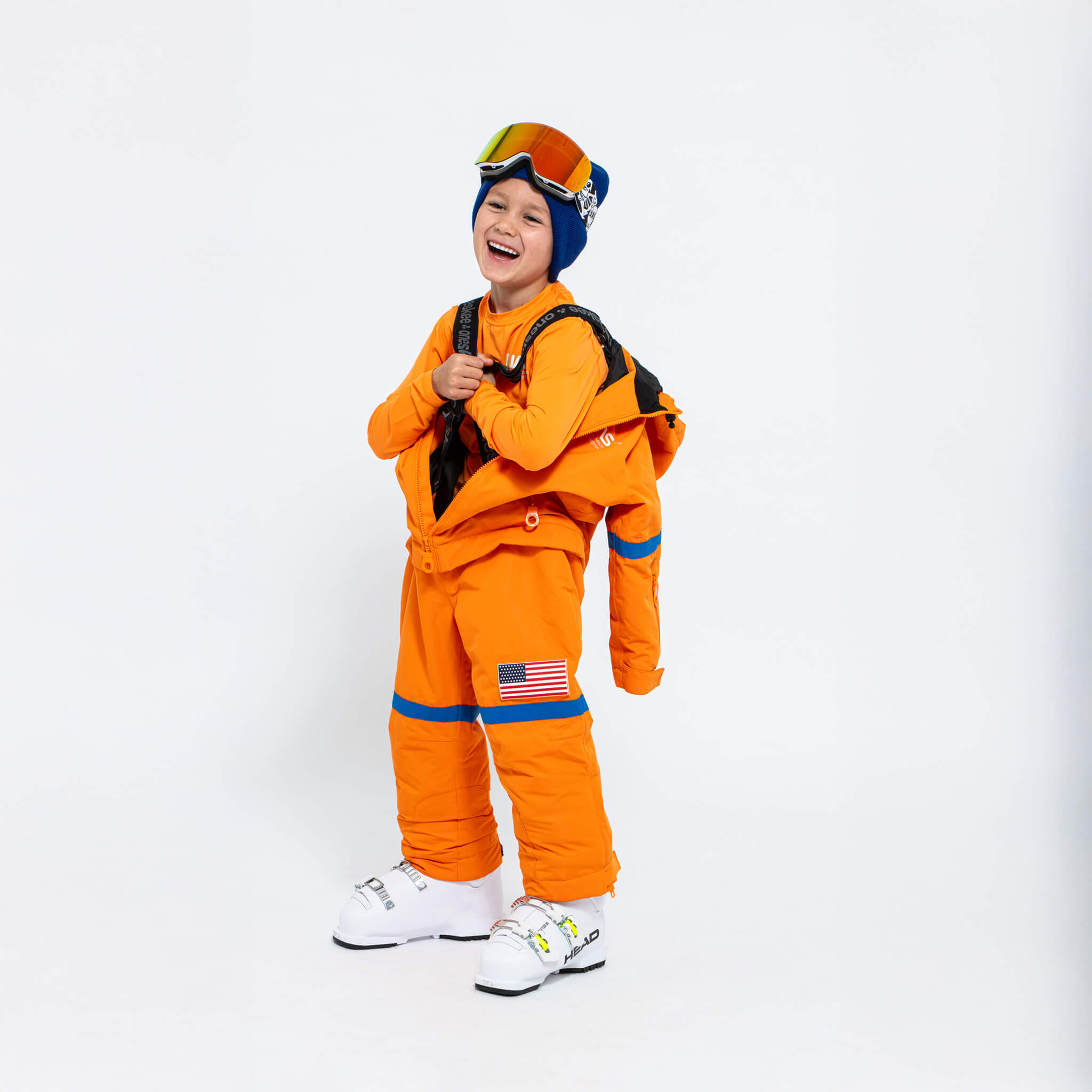 Kids 2-in-1 Snow Suit, Orange NASA
