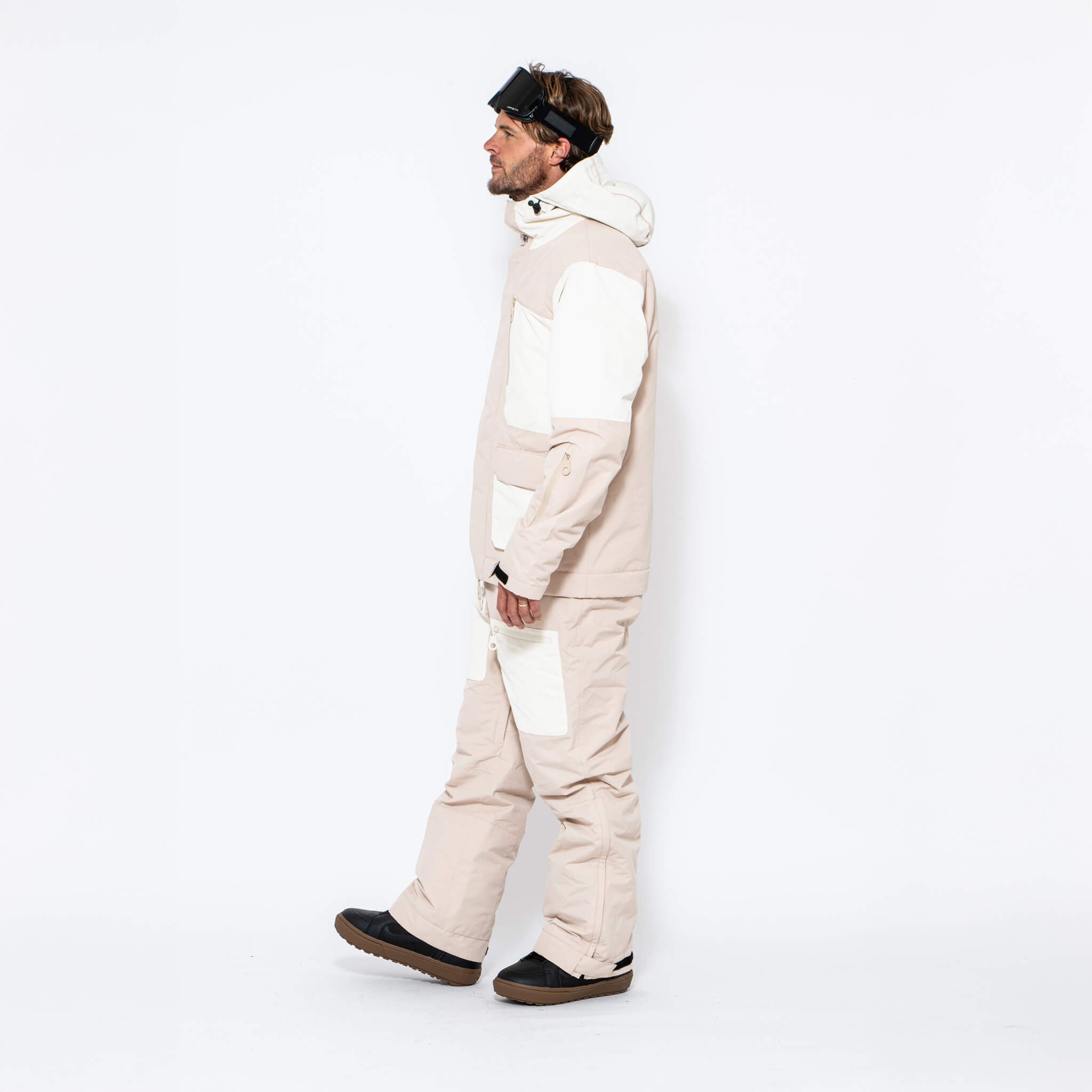 Men's 3-in-1 Snow Suit, Sand & White