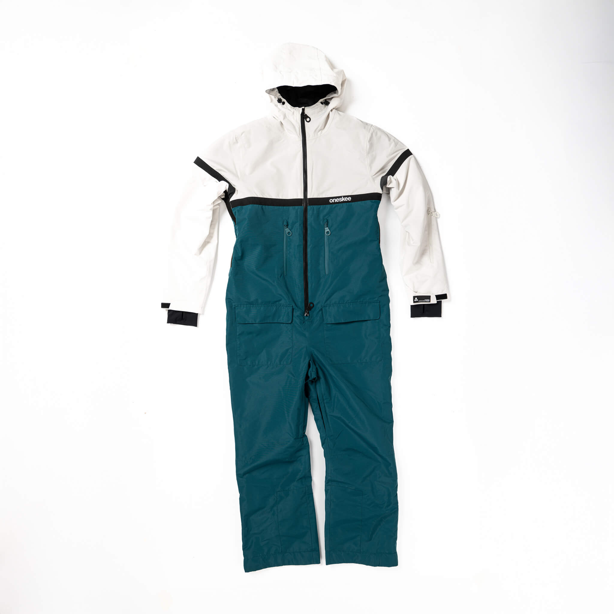 Men's Snow Suit, Green & White