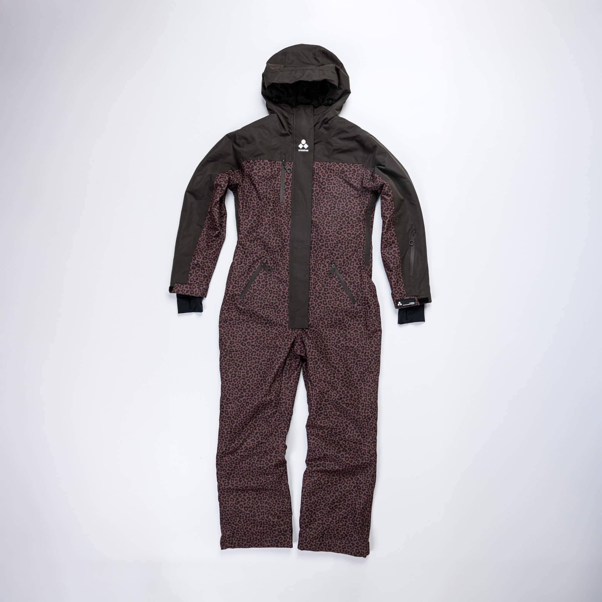 Women's Snow Suit, Brown Leopard