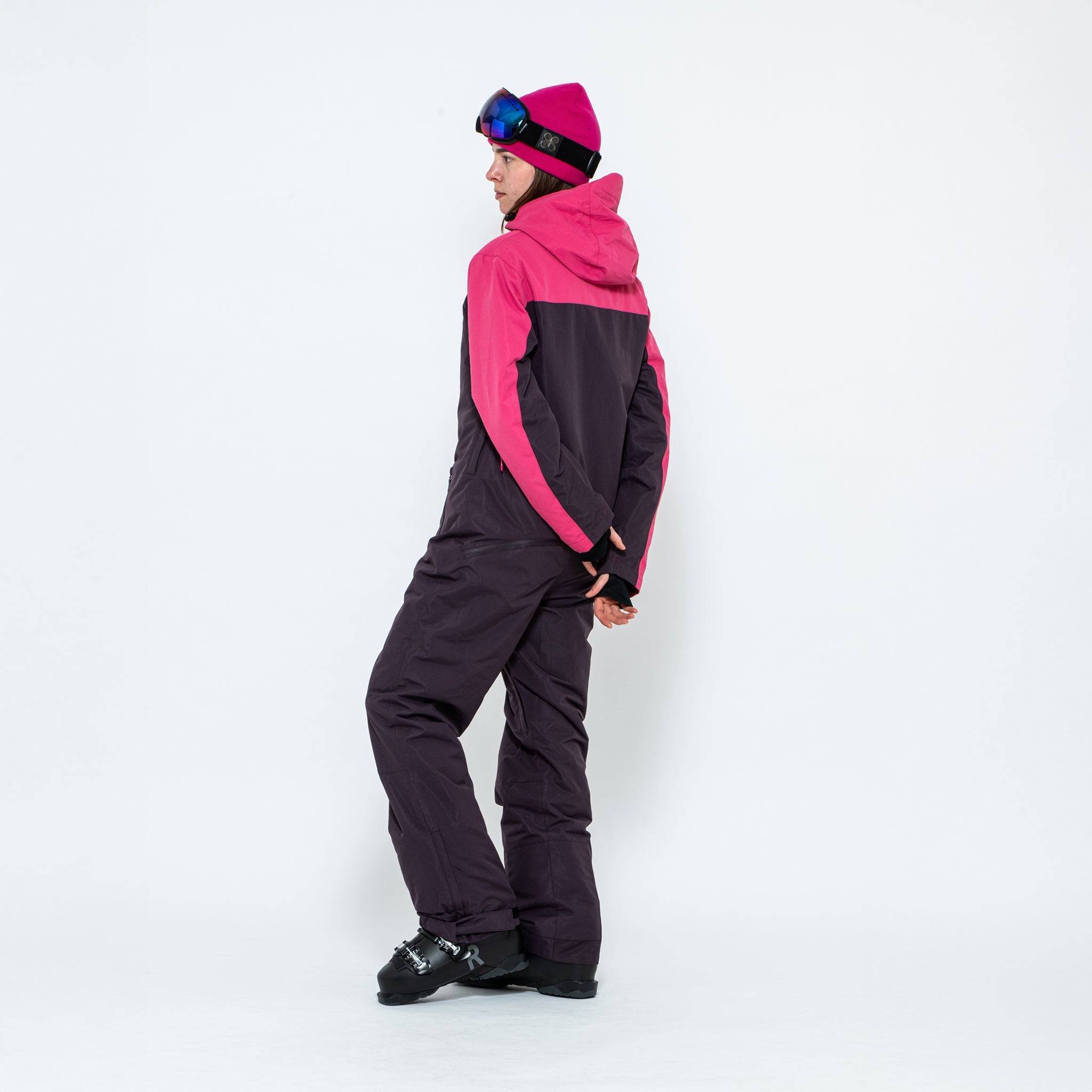 Women's Snow Suit, Cherry & Raspberry