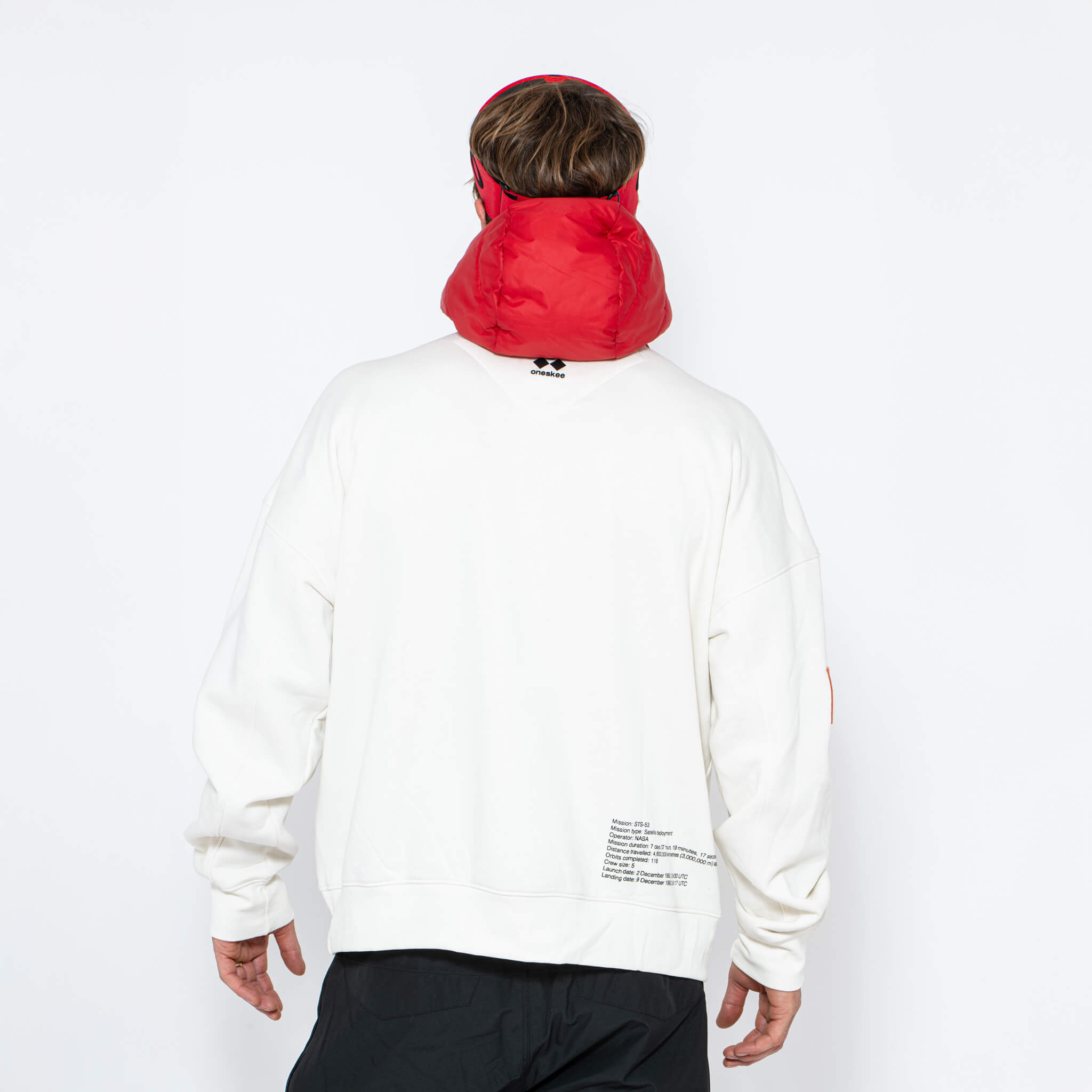 WR Puffer Hoodie, White NASA