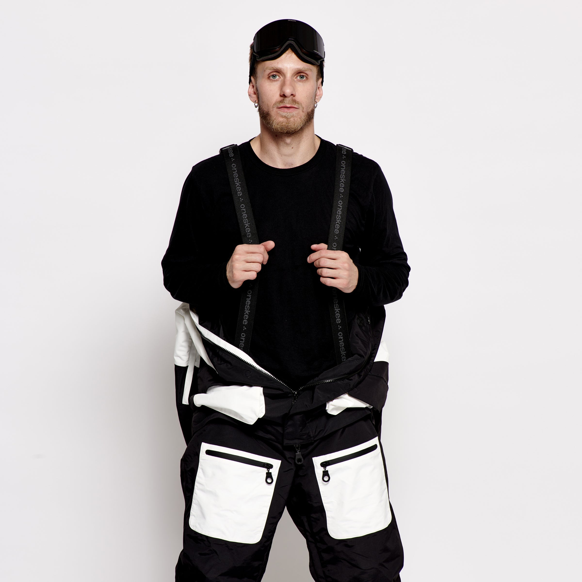 Men's 2-in-1 Snow Suit, Black & White