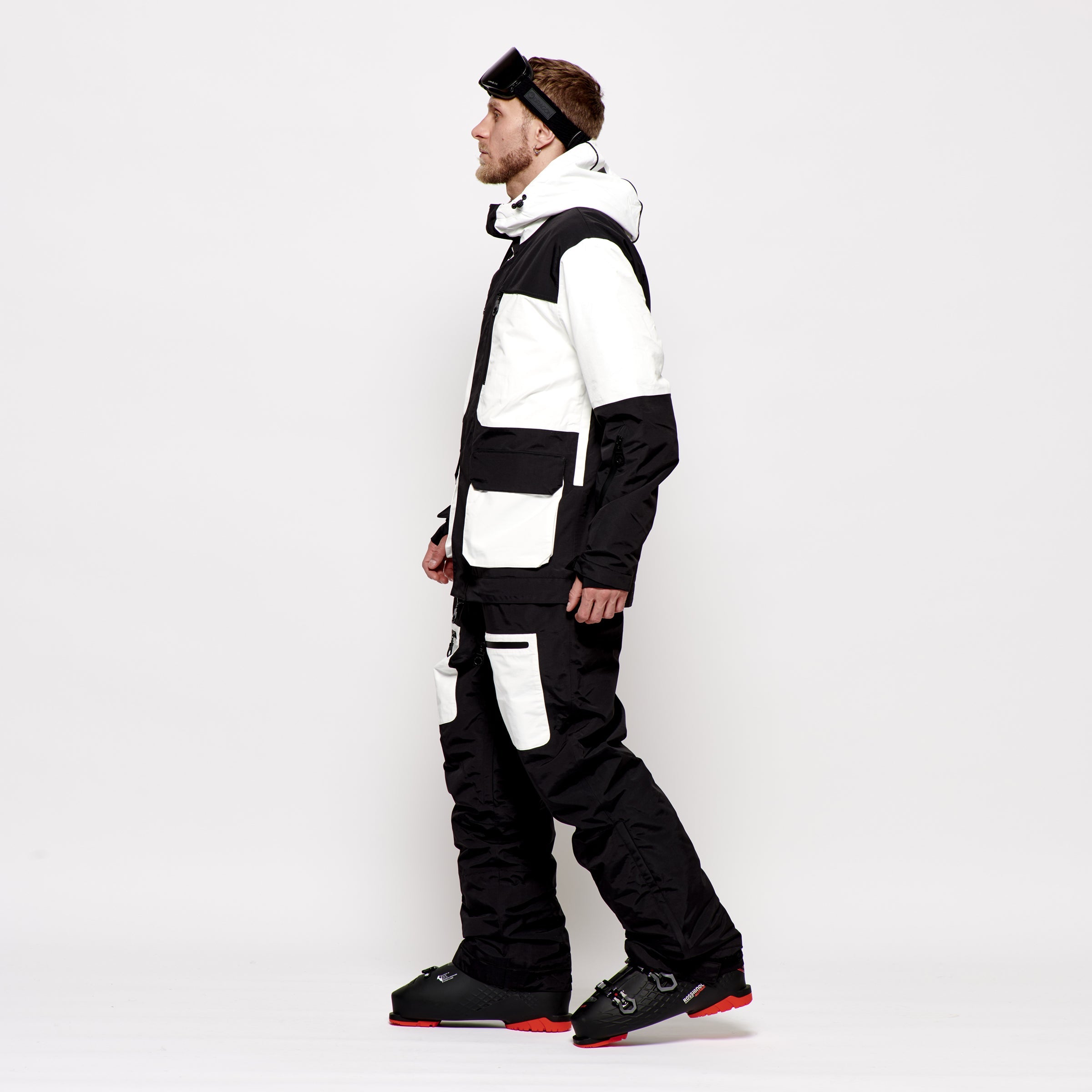 Men's 2-in-1 Snow Suit, Black & White