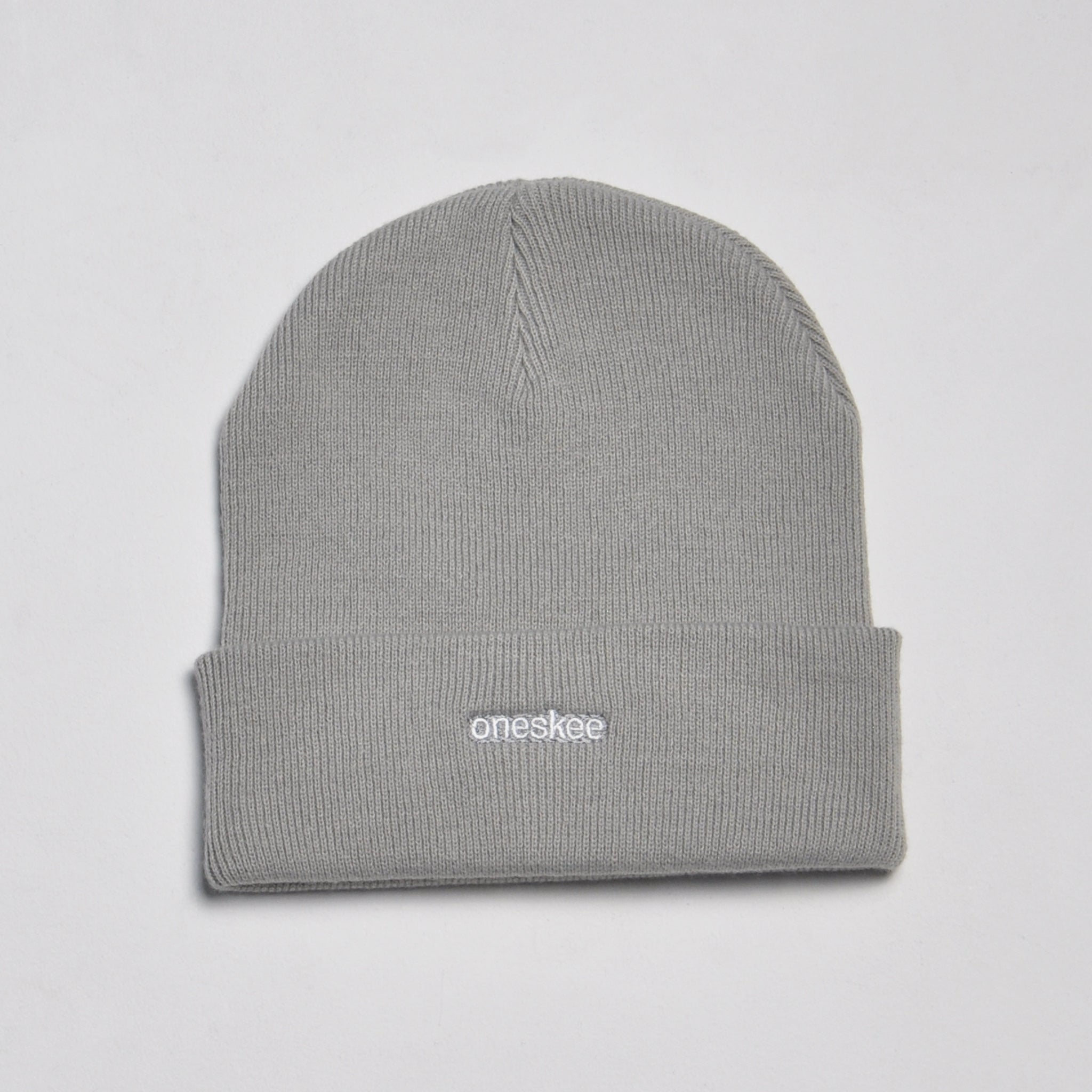 帽子 everyone Basic Beanie GRAY Essential Logo Beanie, Light Grey - Oneskee US