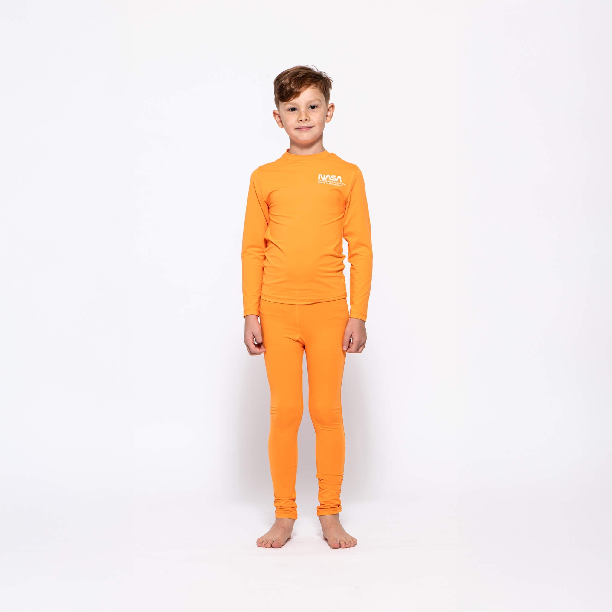Kids Base Layer Set, Orange NASA