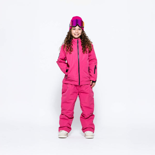Kids 2-in-1 Snow Suit, Raspberry - Oneskee US