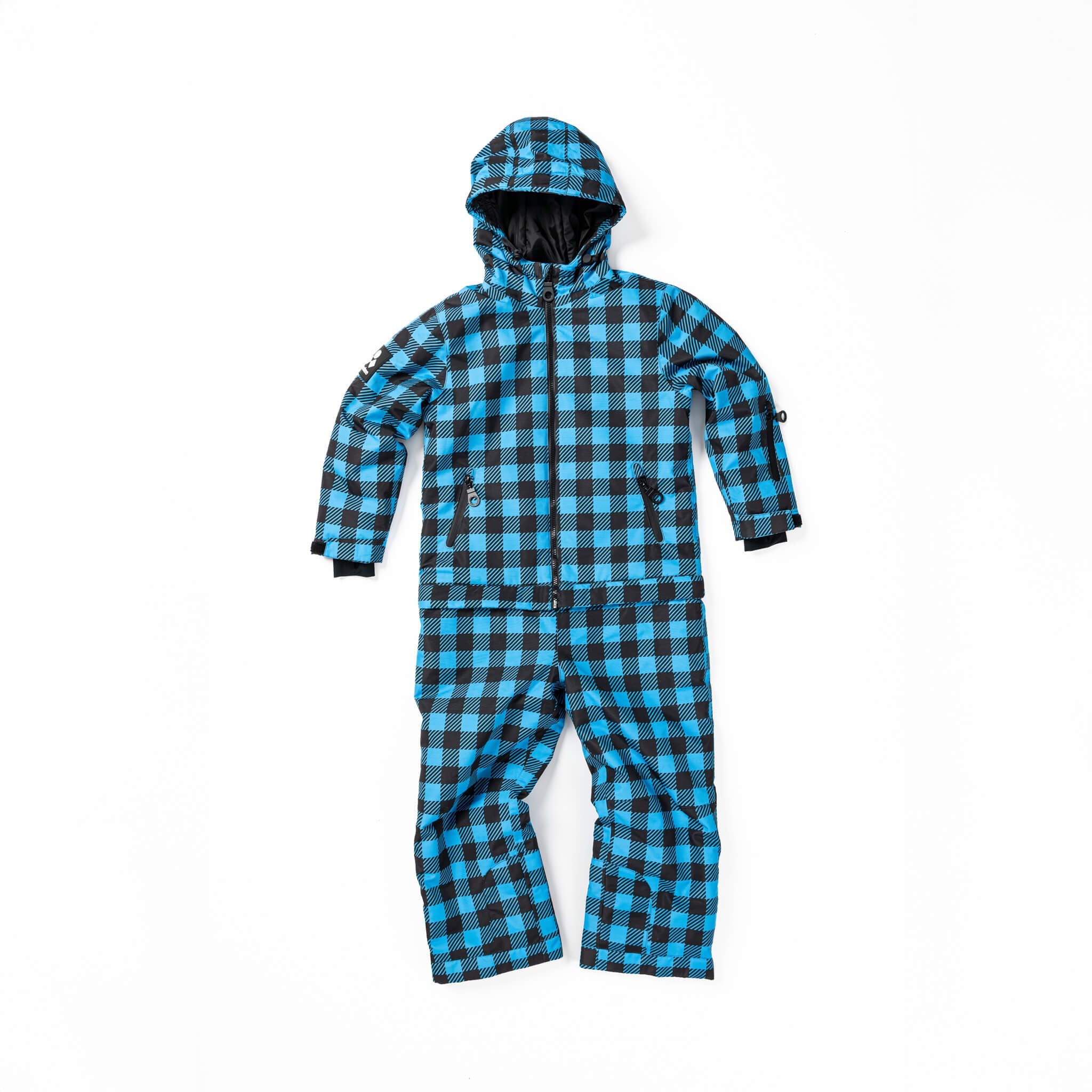 Kids 2-in-1 Snow Suit, Blue Check - Oneskee US