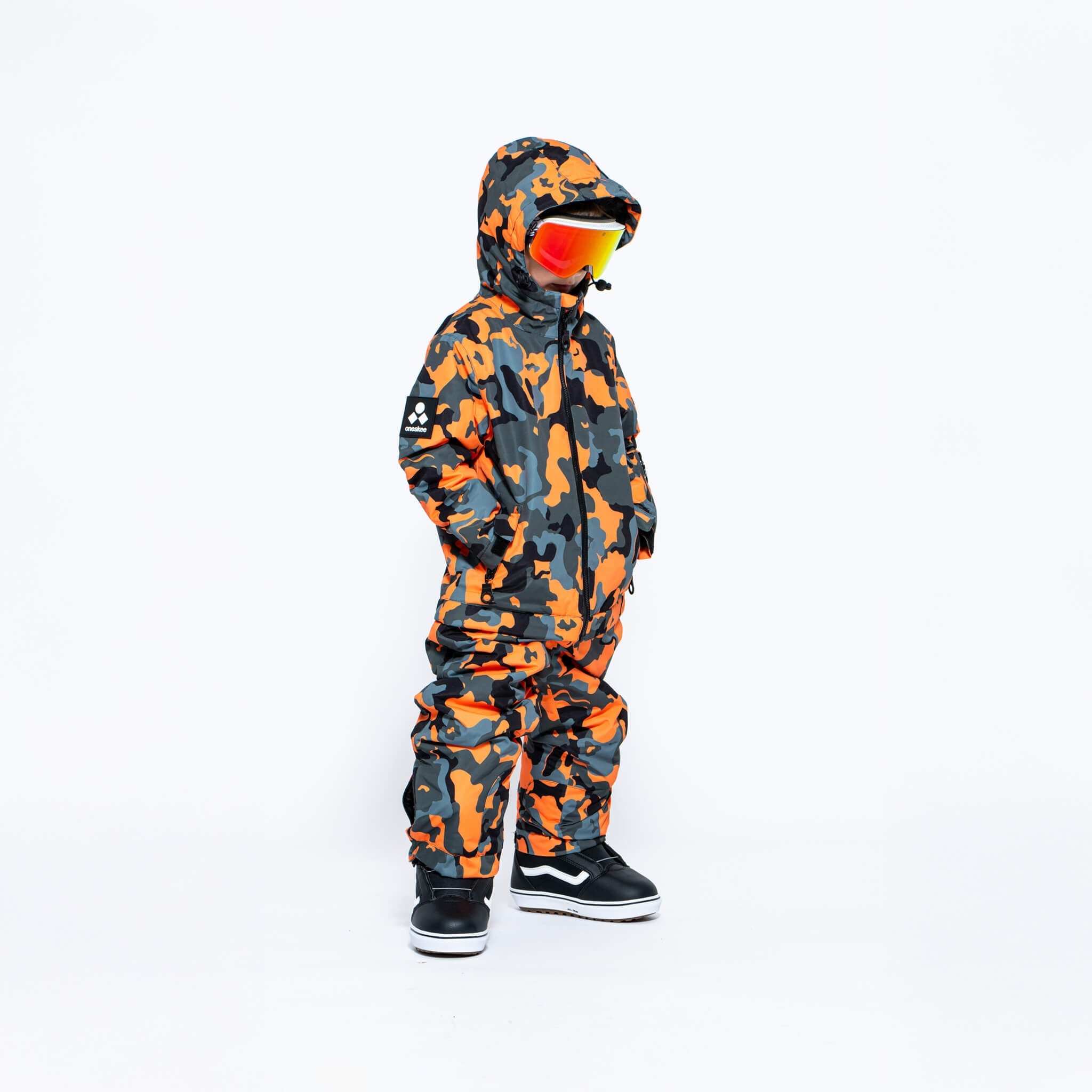 Kids 2-in-1 Snow Suit, Orange Camo
