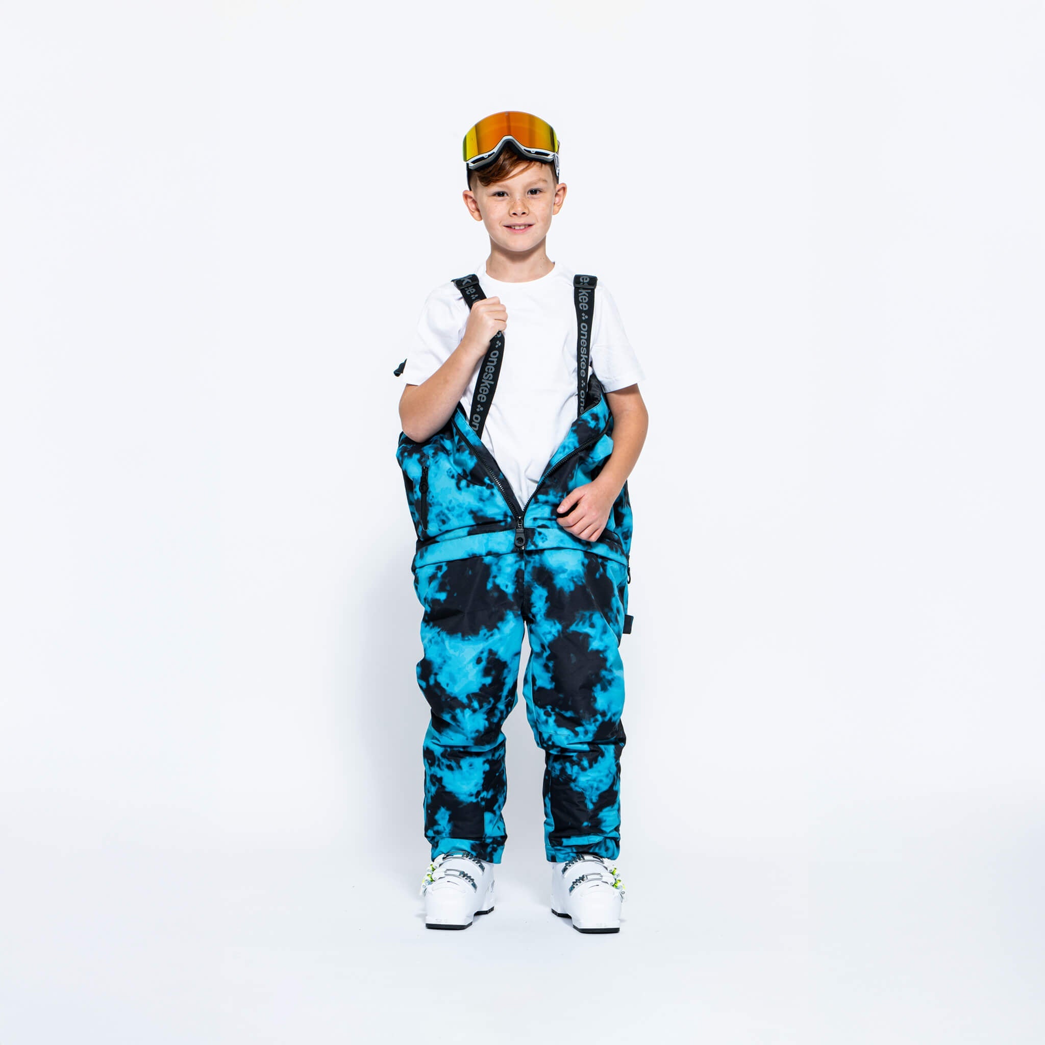 Kids 2-in-1 Snow Suit, Turquoise Tie Dye - Oneskee US