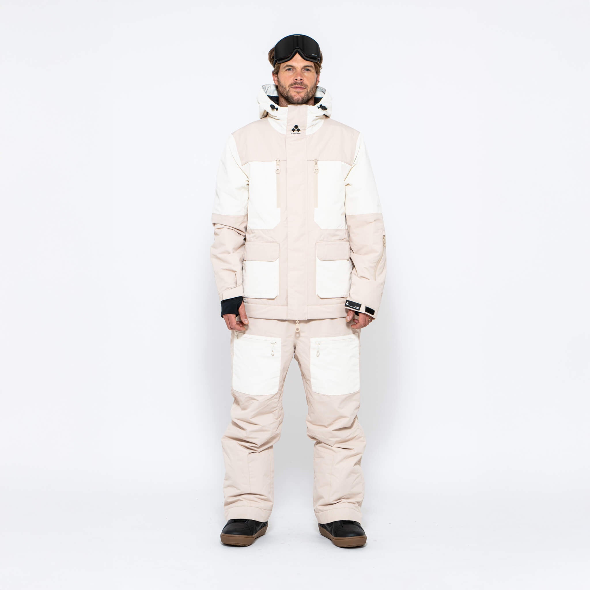 Men's 3-in-1 Snow Suit, Sand & White