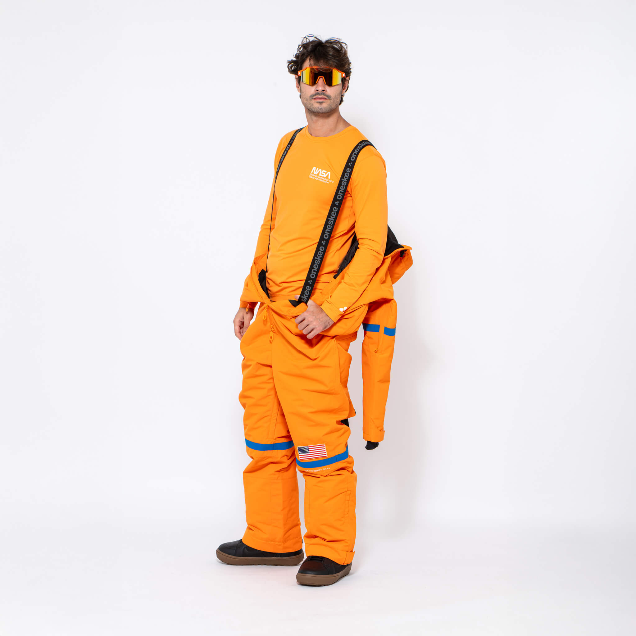Men's Snow Suit, Orange NASA - Oneskee US