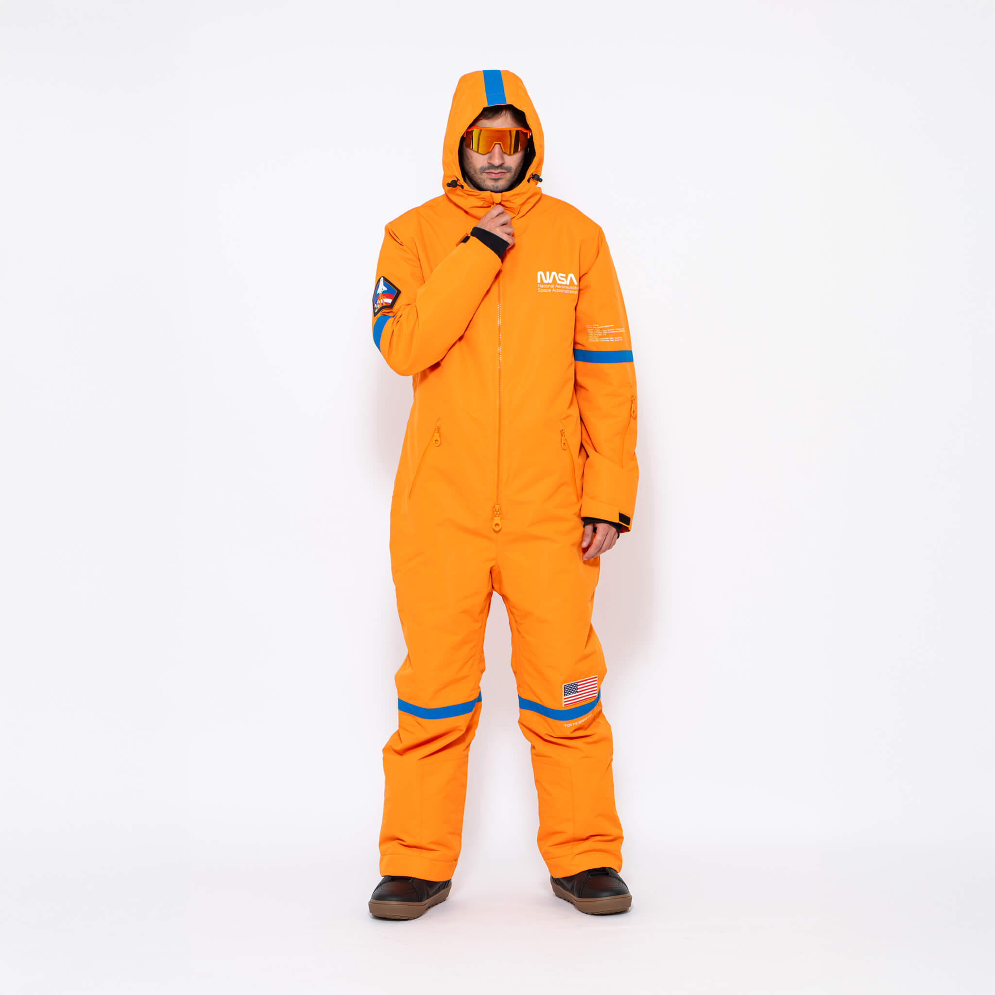 Men's Snow Suit, Orange NASA - Oneskee US