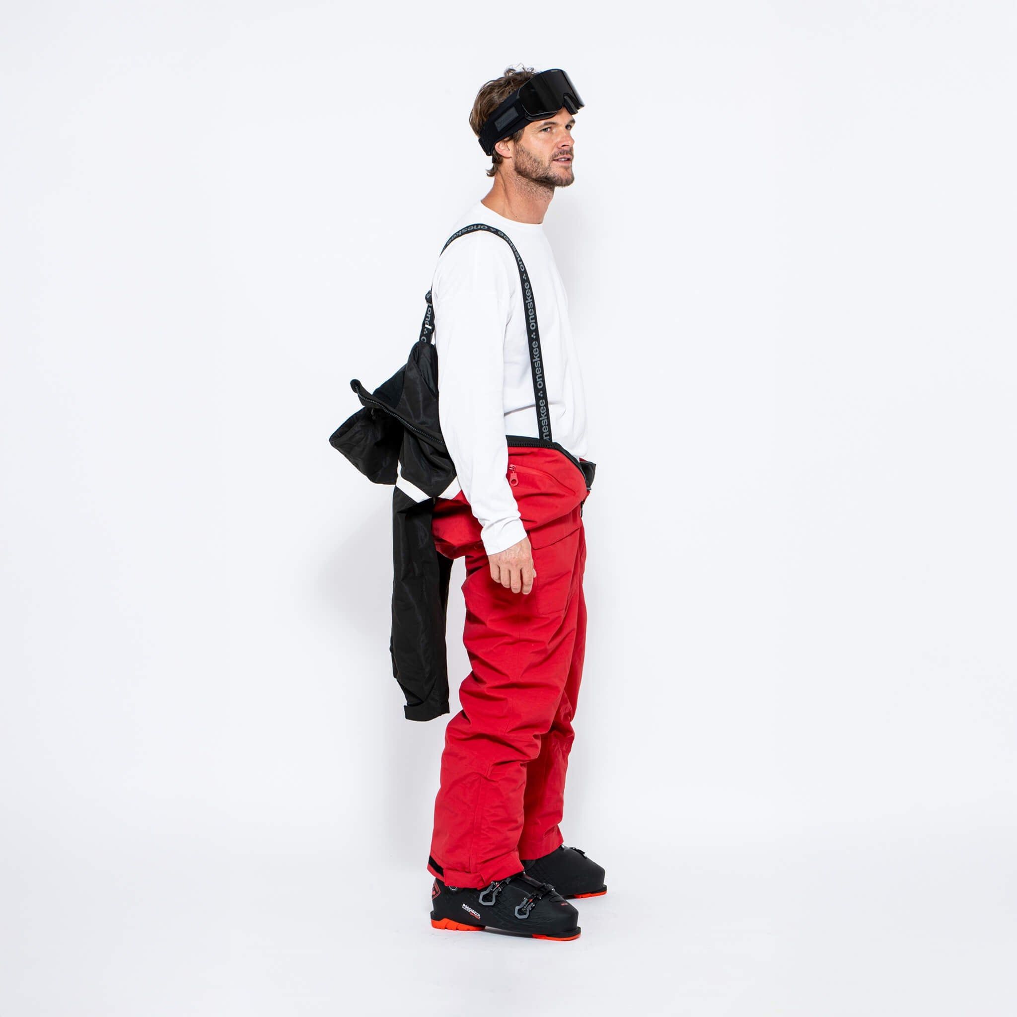 Men's Snow Suit, Red & Black - Oneskee US