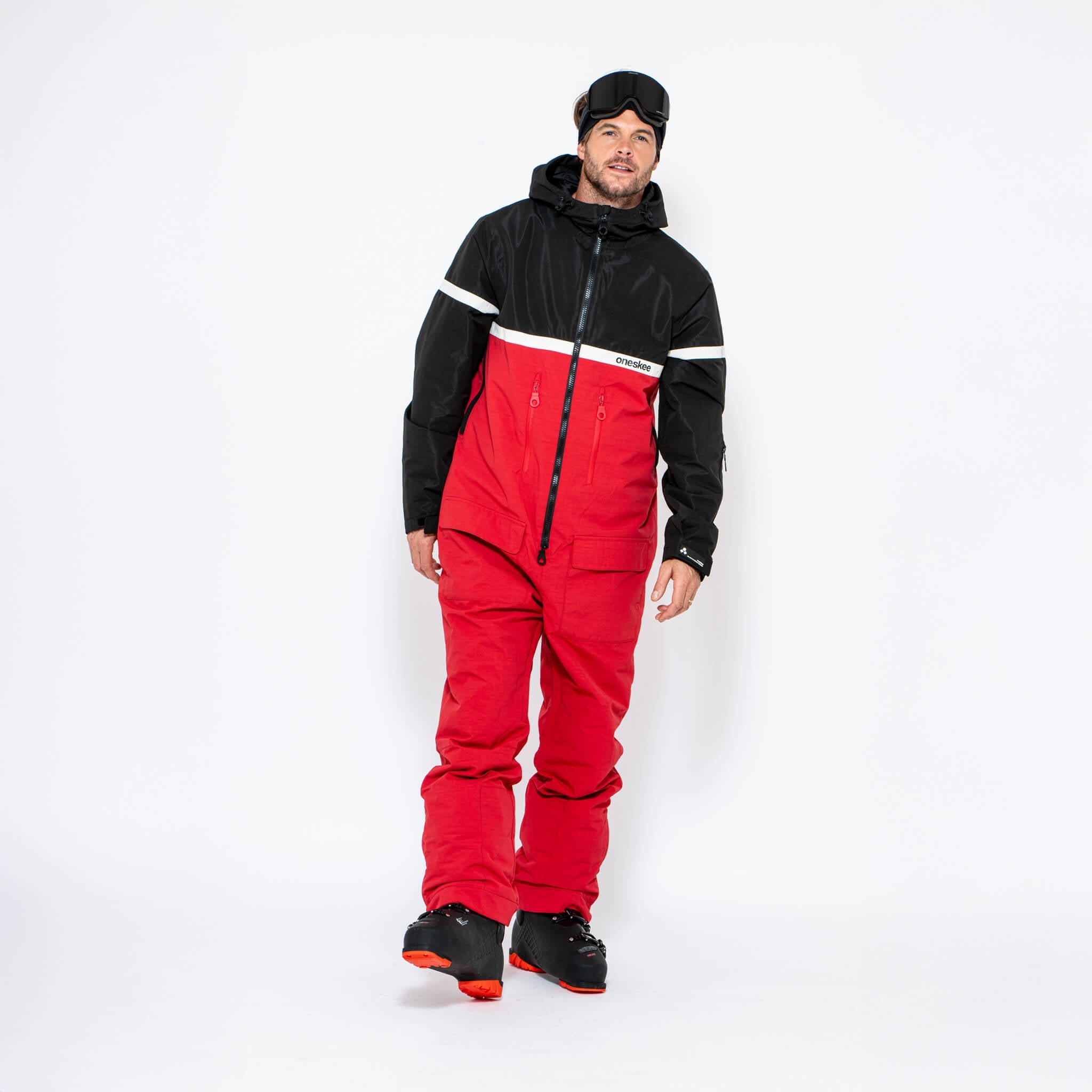 Men's Snow Suit, Red & Black