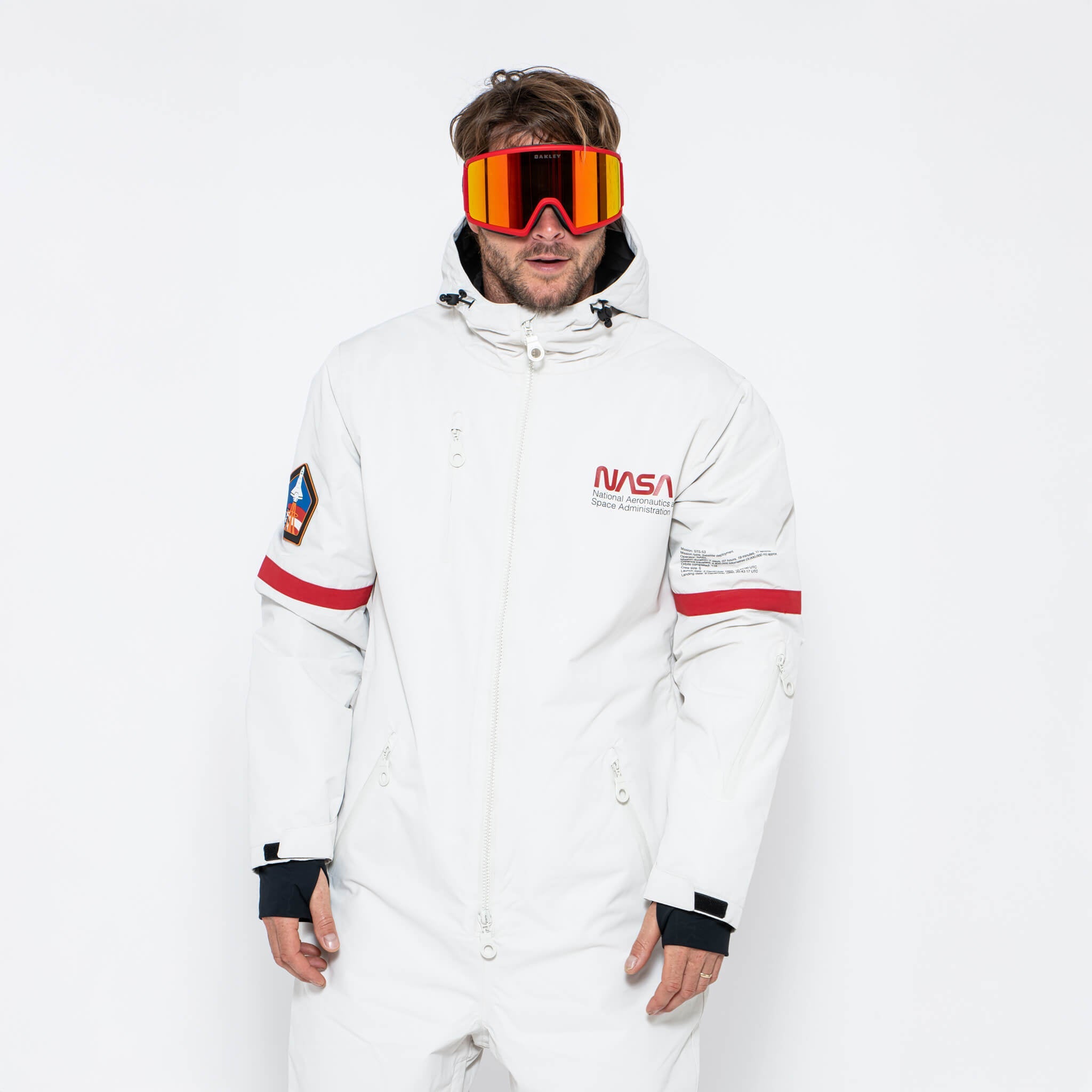 Men's Snow Suit, White NASA - Oneskee US