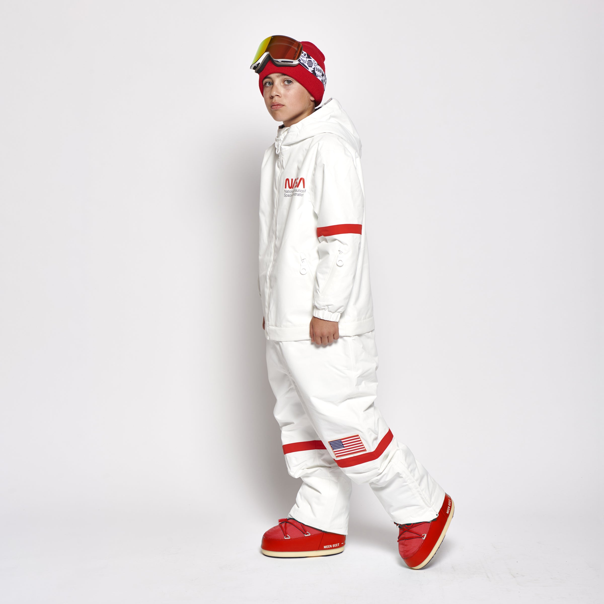 Kids 2-in-1 Snow Suit, White NASA