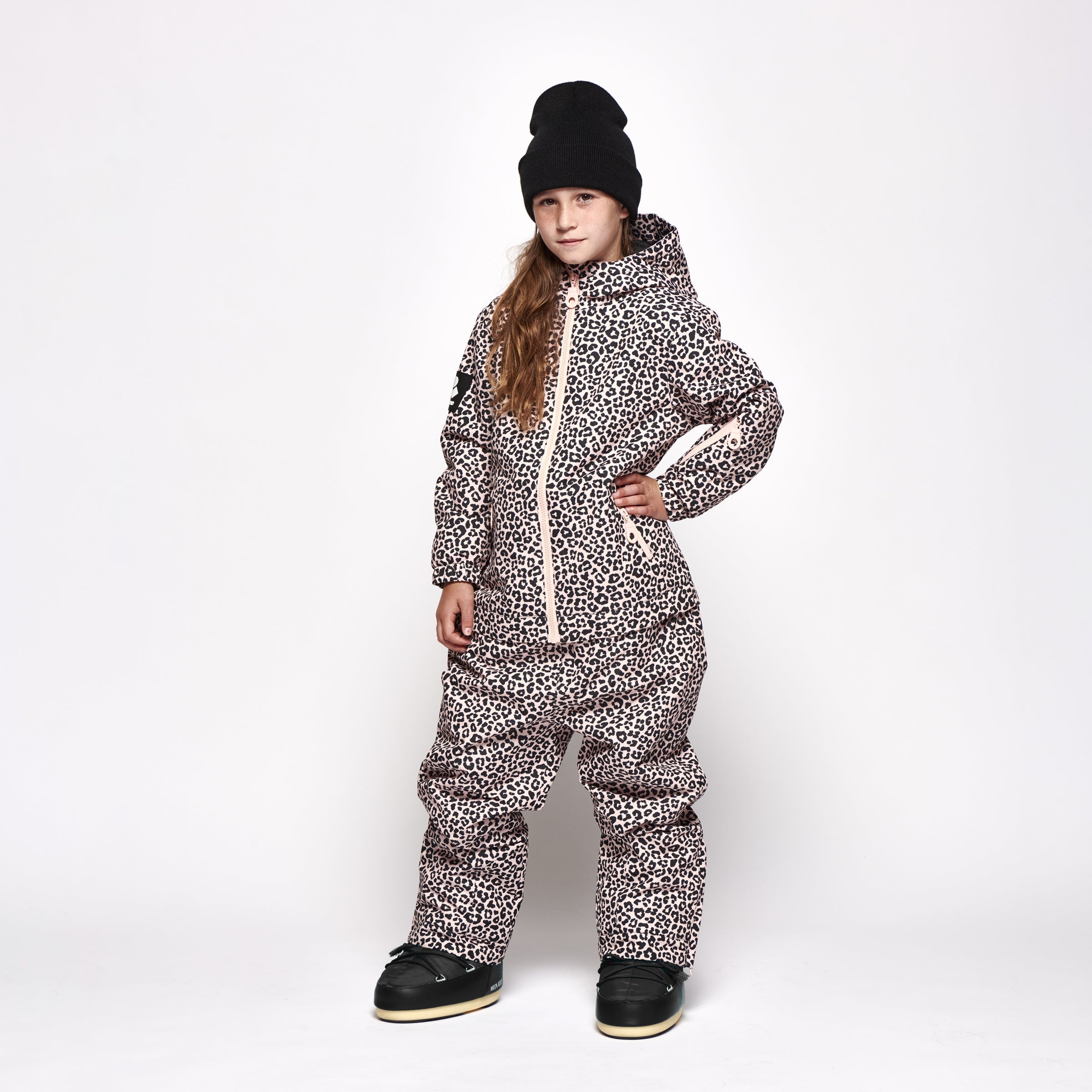 Kids 2-in-1 Snow Suit, Pink Leopard - Oneskee US
