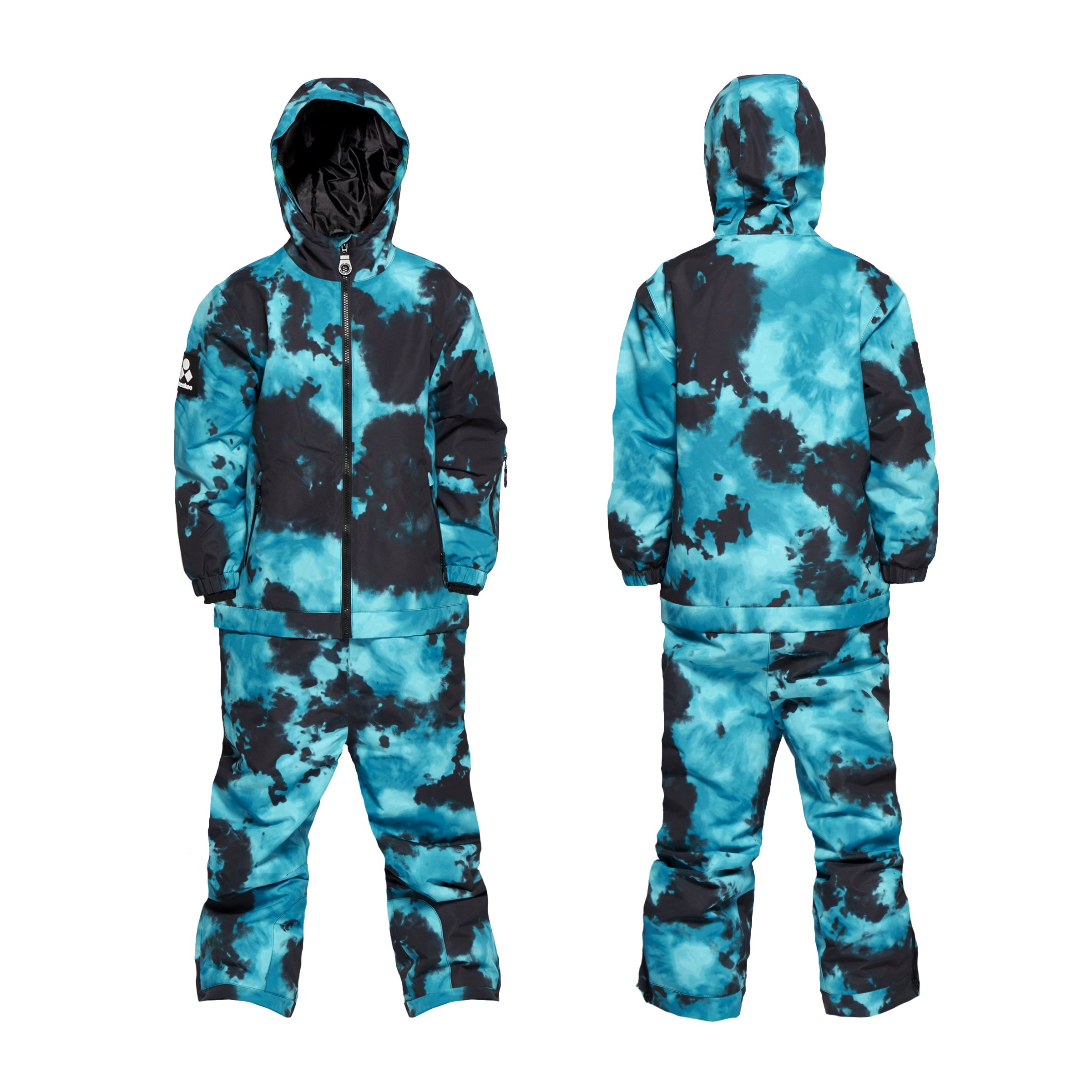 Kids 2-in-1 Snow Suit, Turquoise Tie Dye