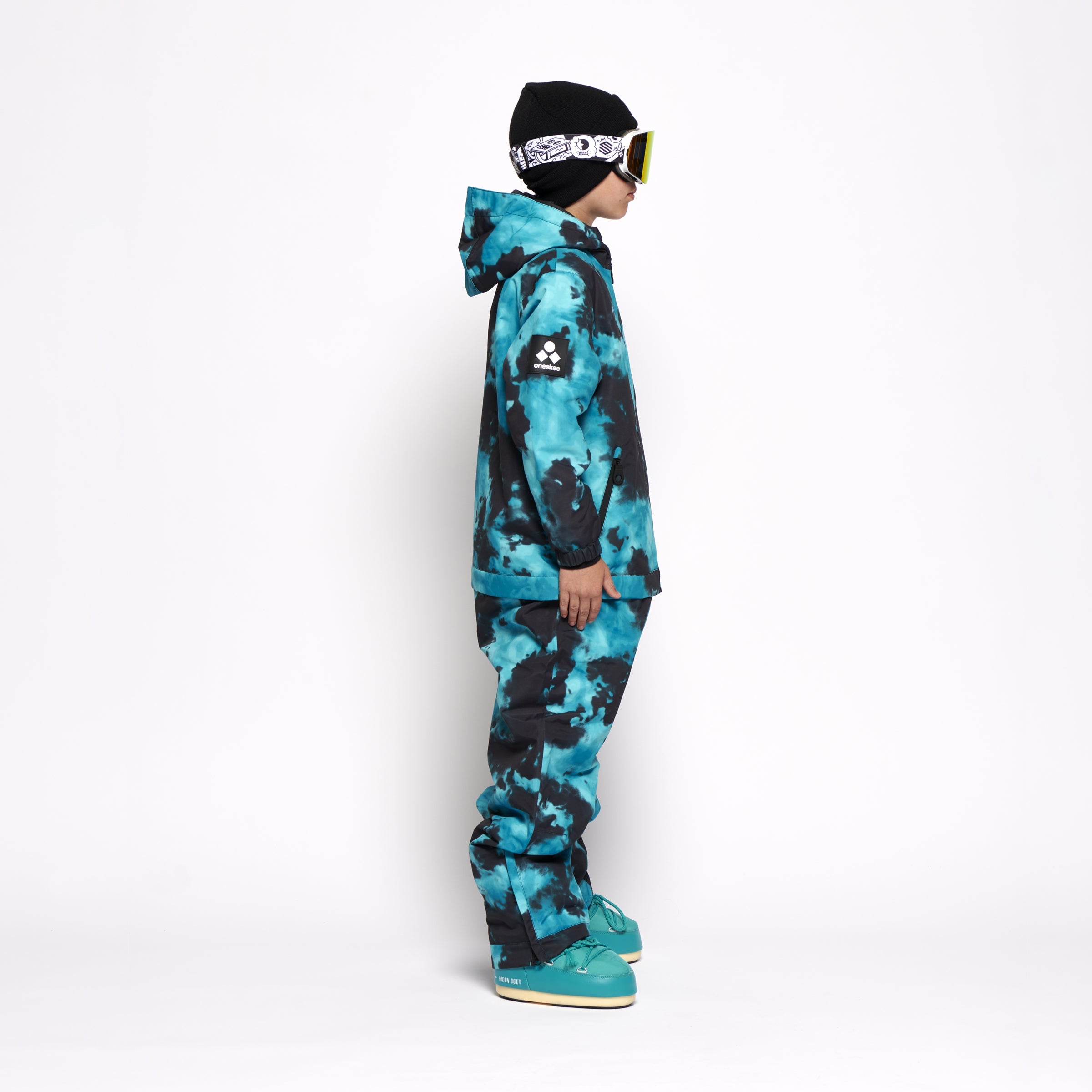 Kids 2-in-1 Snow Suit, Turquoise Tie Dye