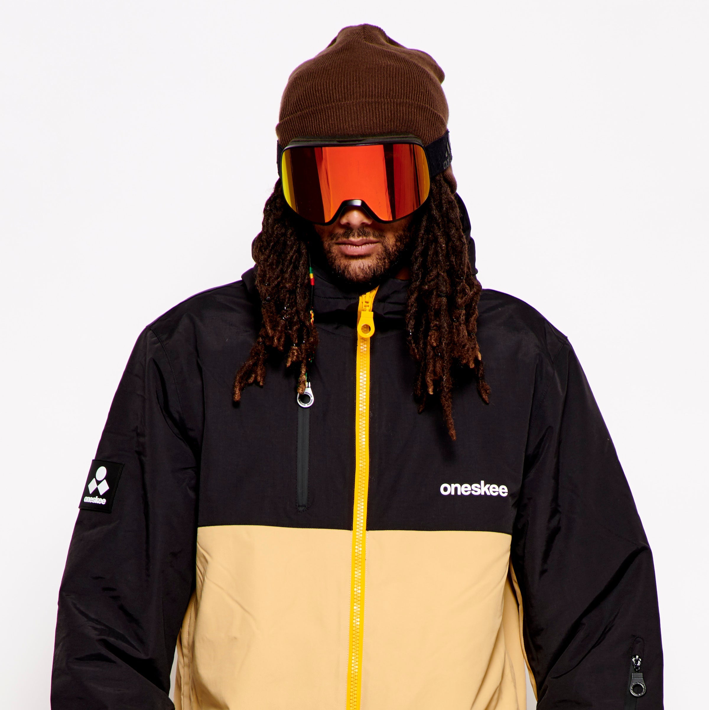 Men's Snow Suit, Sand & Black