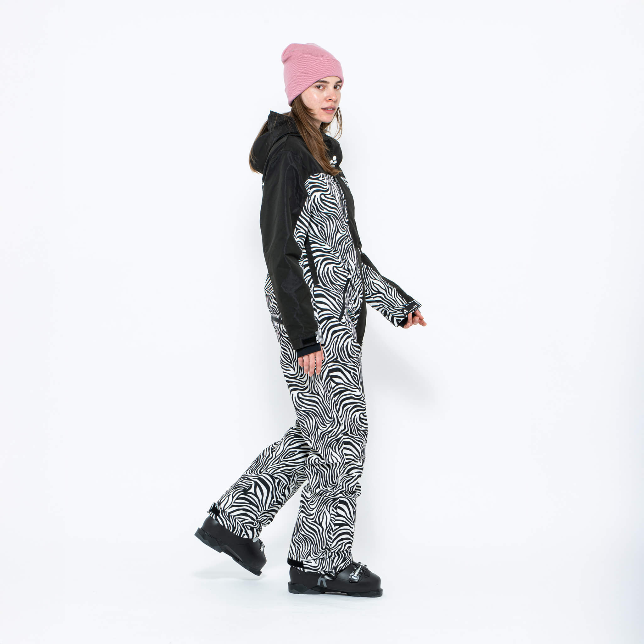 Women's Snow Suit, Zebra - Oneskee US
