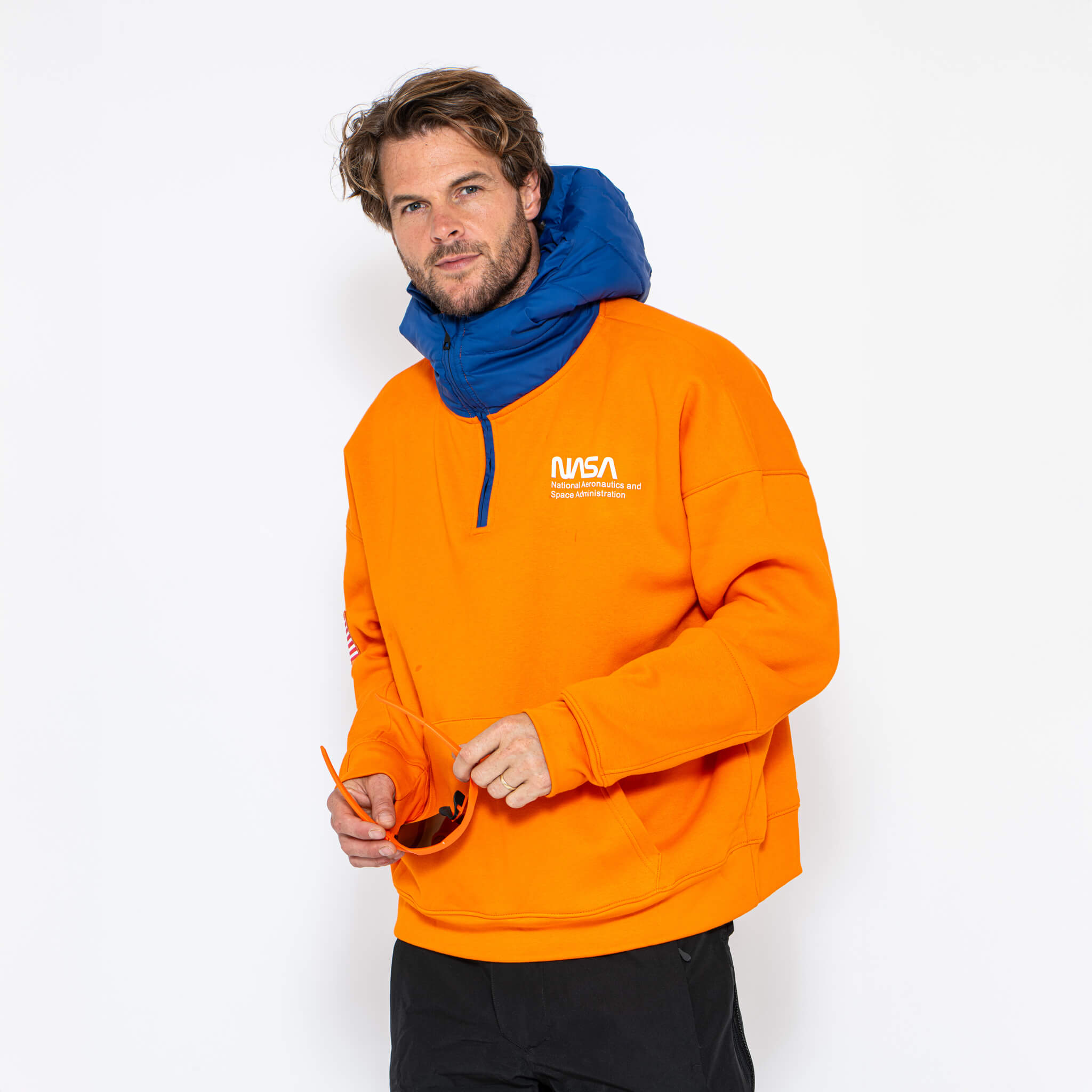 WR Puffer Hoodie, Orange NASA