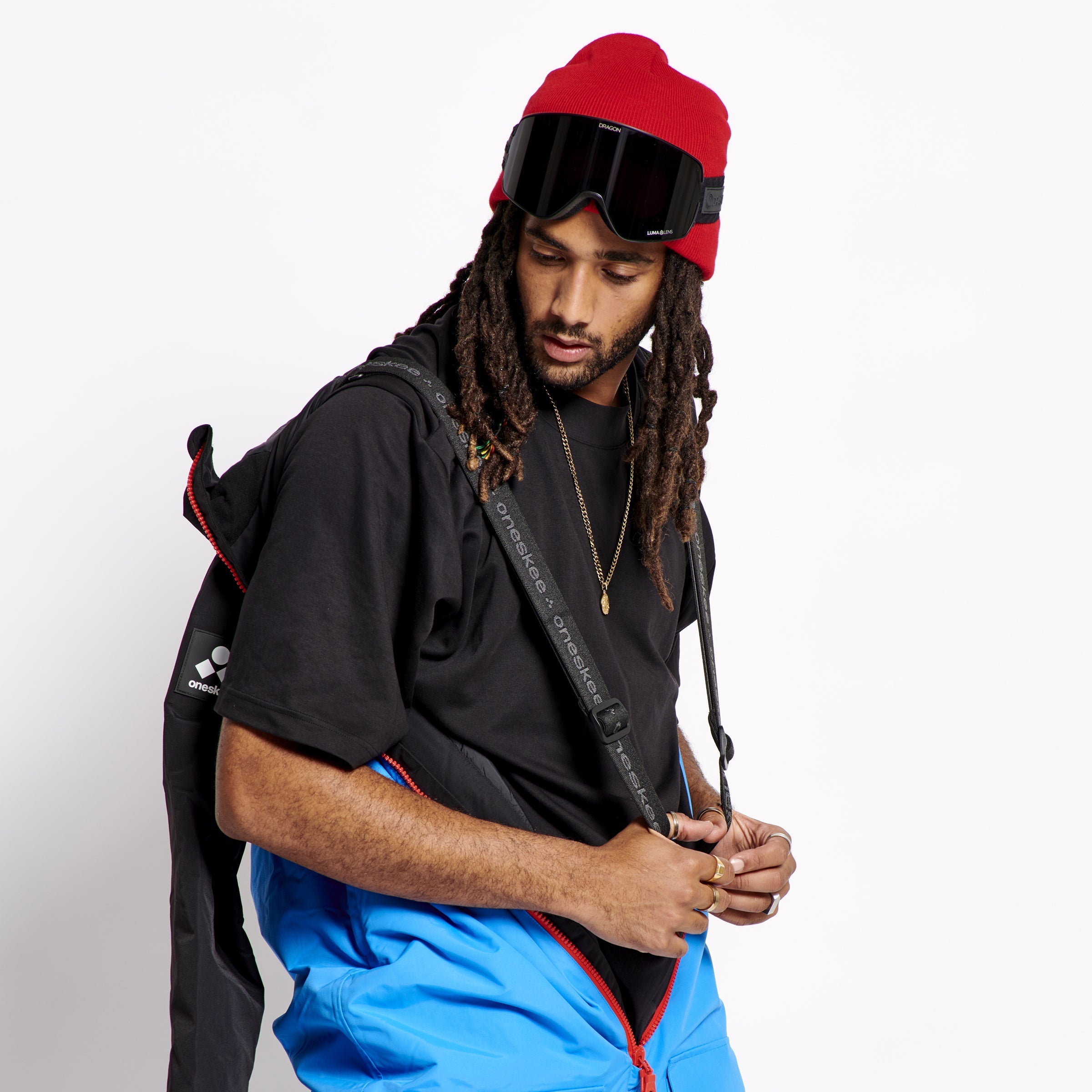 Men's Snow Suit, Blue & Black - Oneskee US