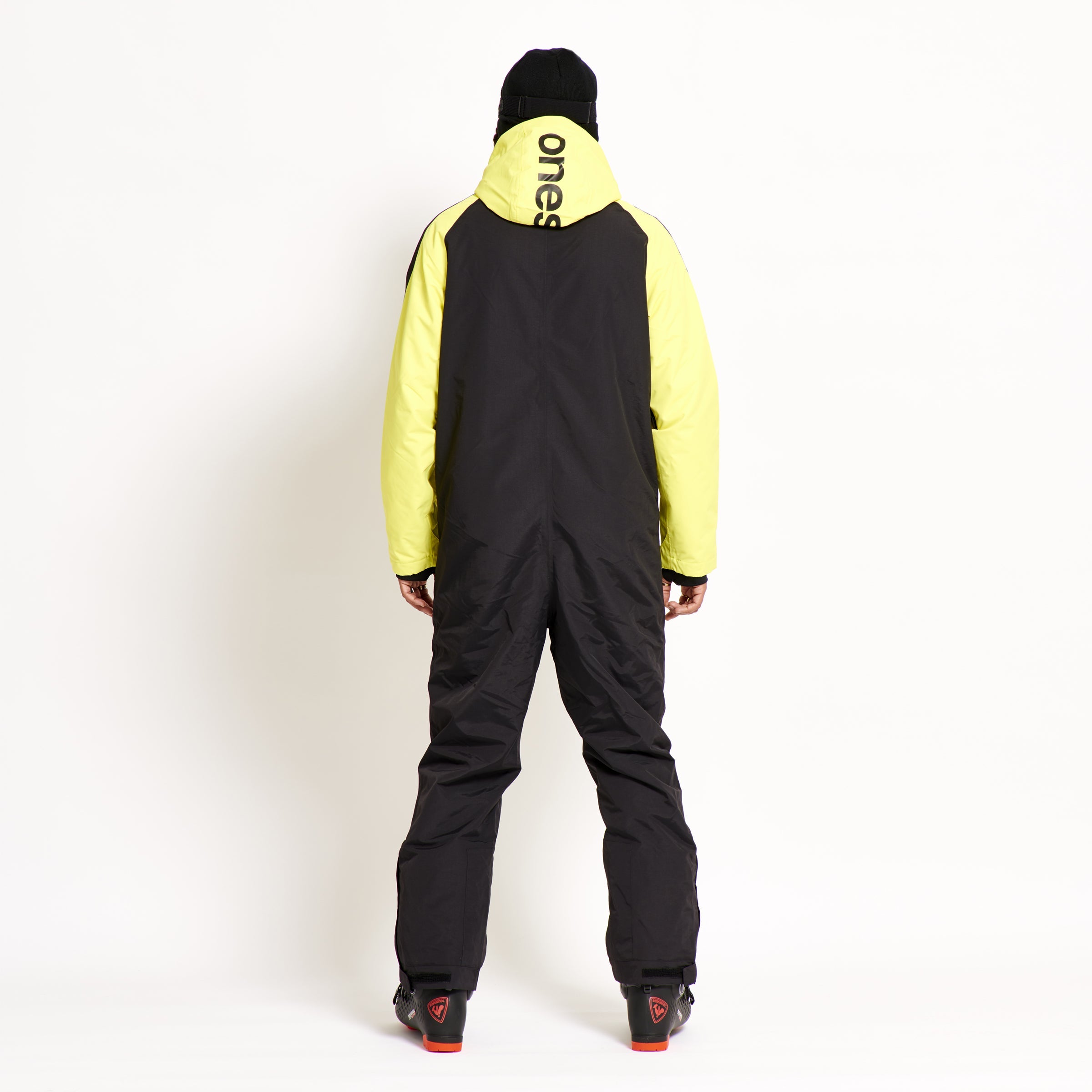 Men's Snow Suit, Black & Yellow - oneskee-ltd-us