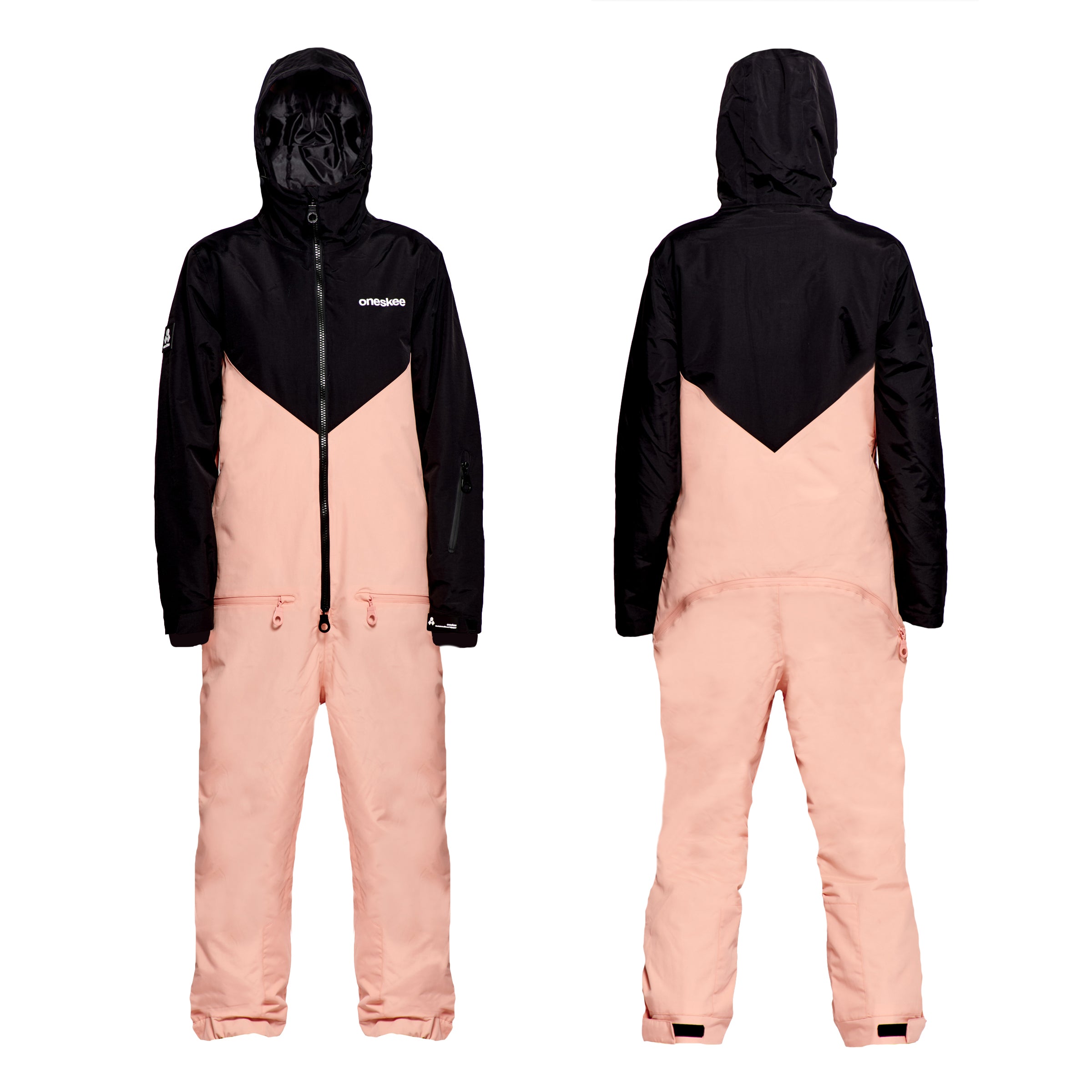 Women's Snow Suit, Coral & Black