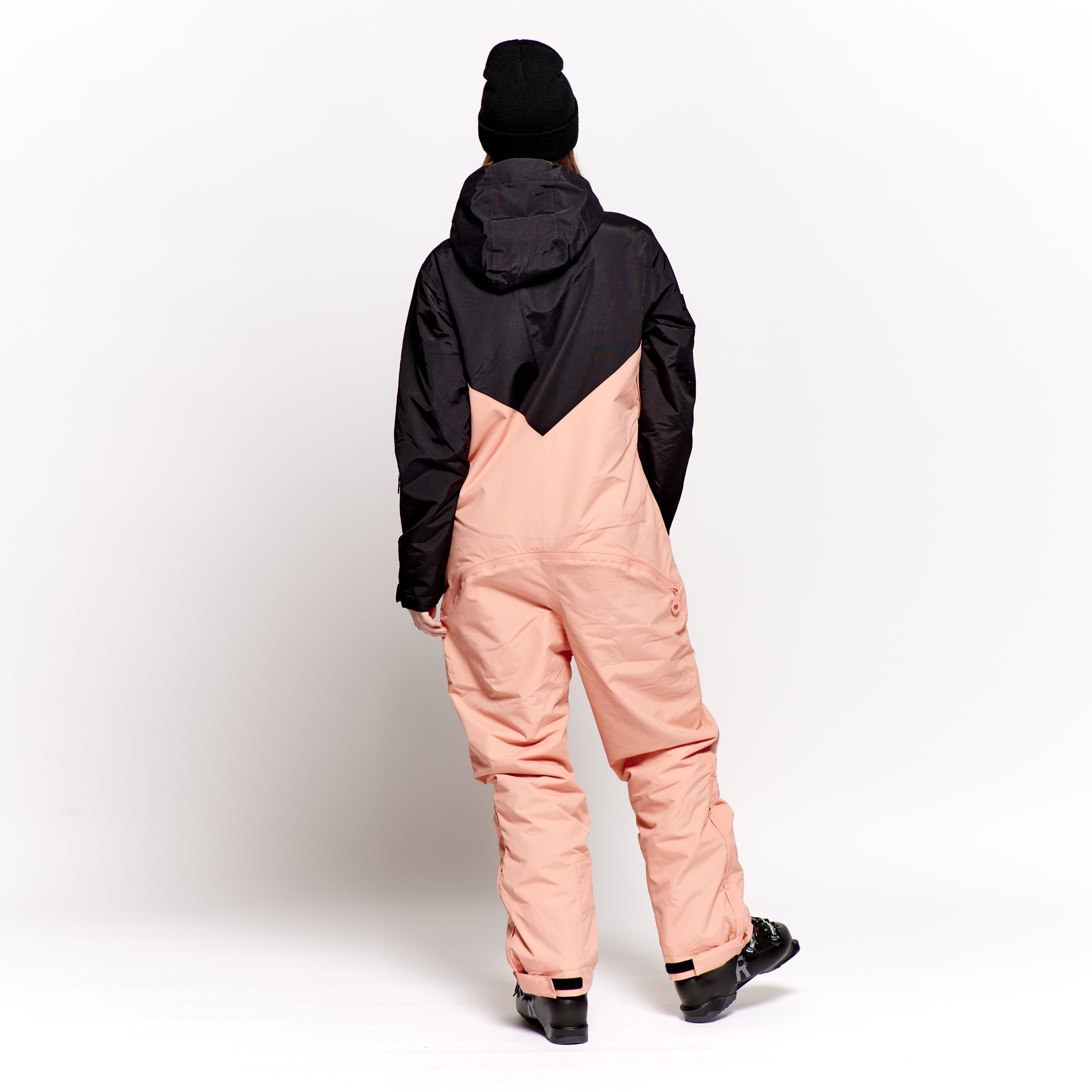 Women's Snow Suit, Coral & Black