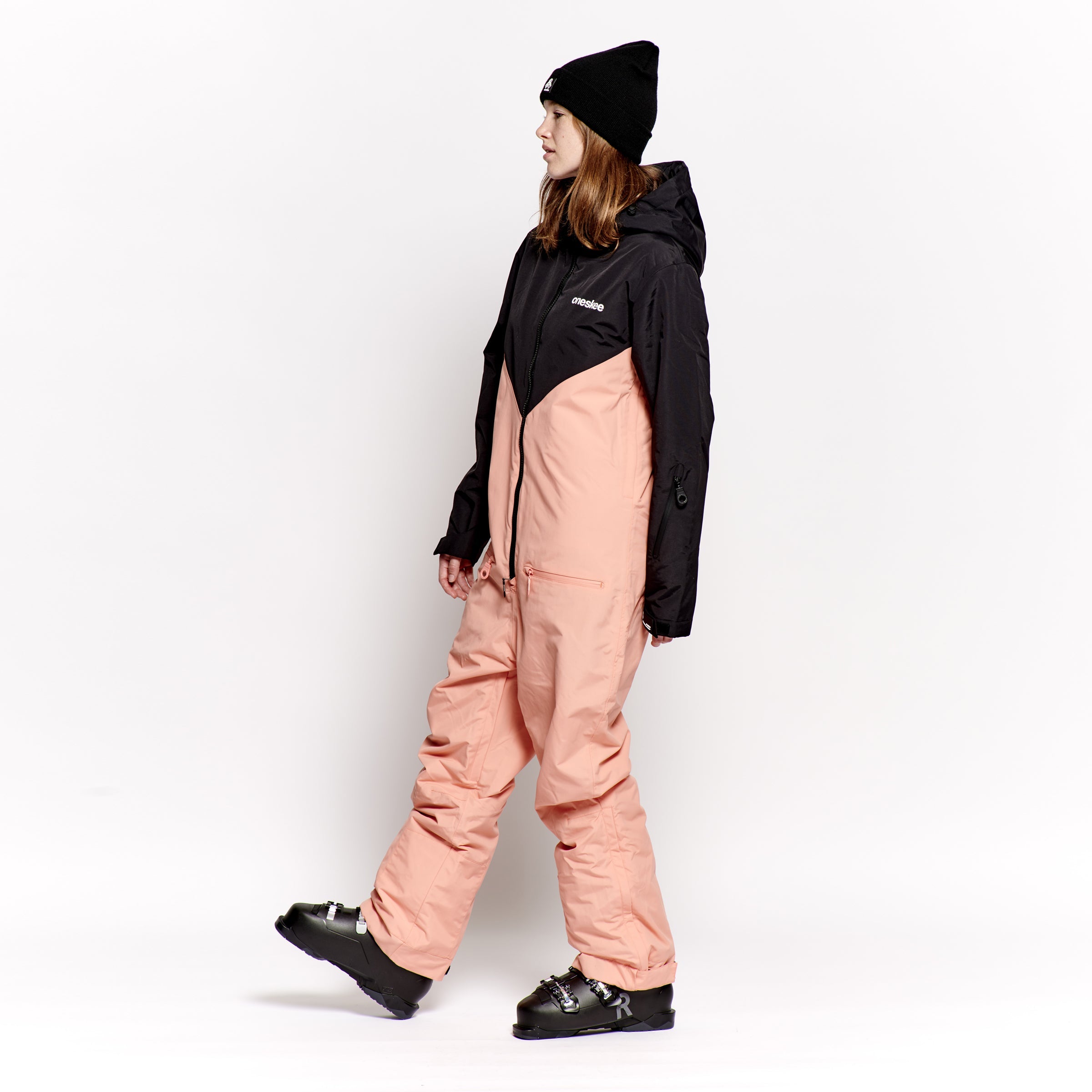 Women's Snow Suit, Coral & Black