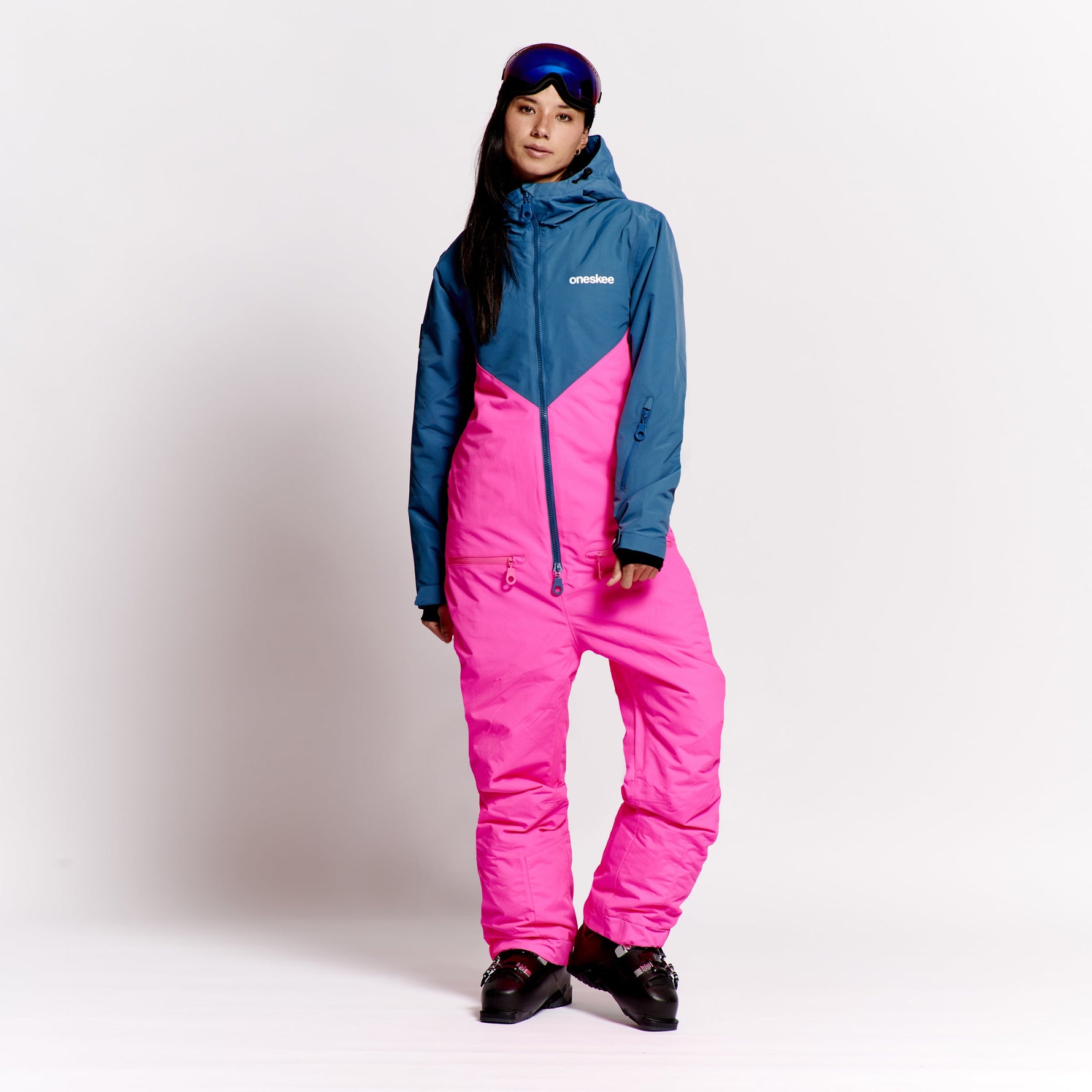 Women's Cosone Oblique Zipper Number 1 Solid Snow Suits main image 1