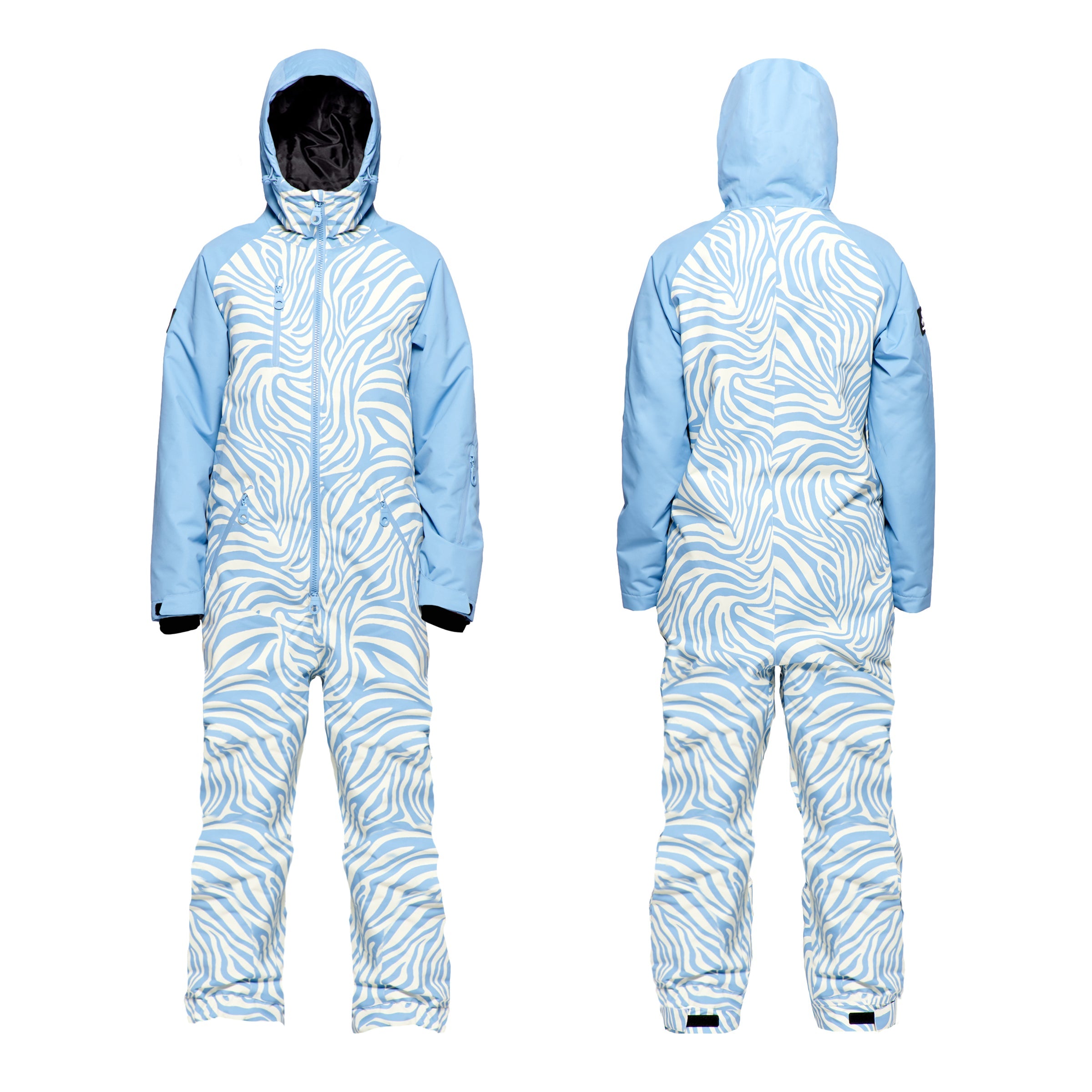 Women's Snow Suit, Blue Zebra