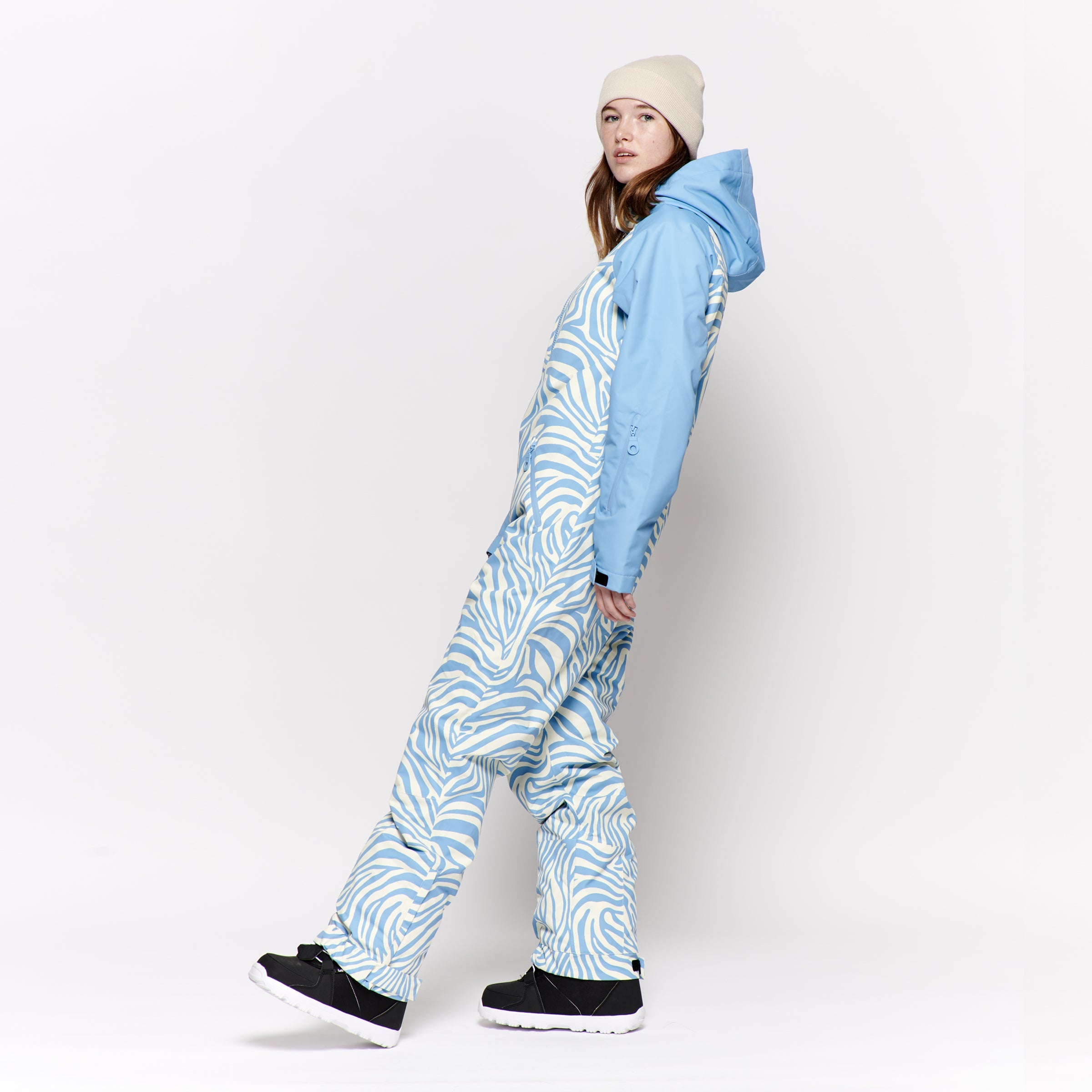 Women's Snow Suit, Blue Zebra