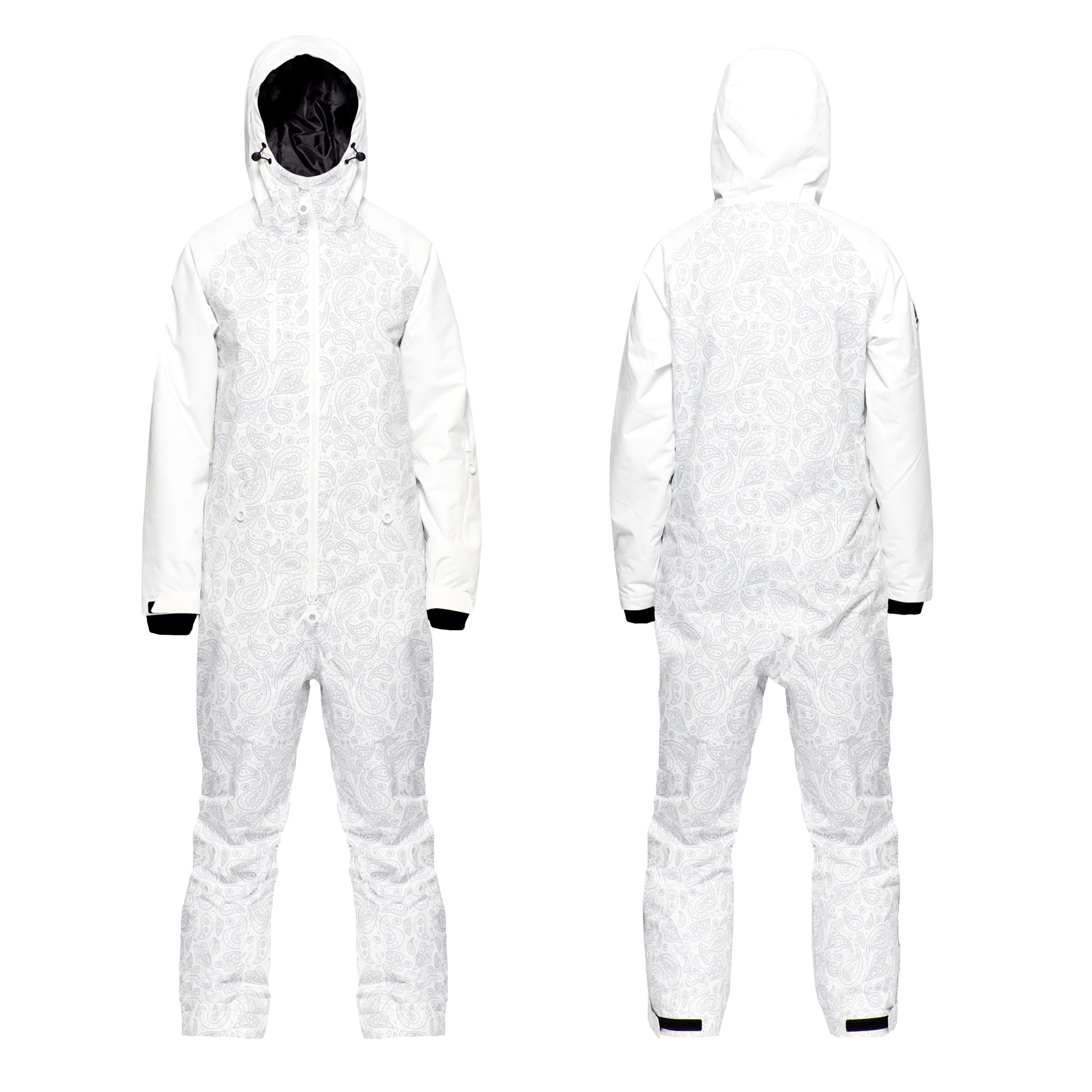 Women's Snow Suit, White Paisley