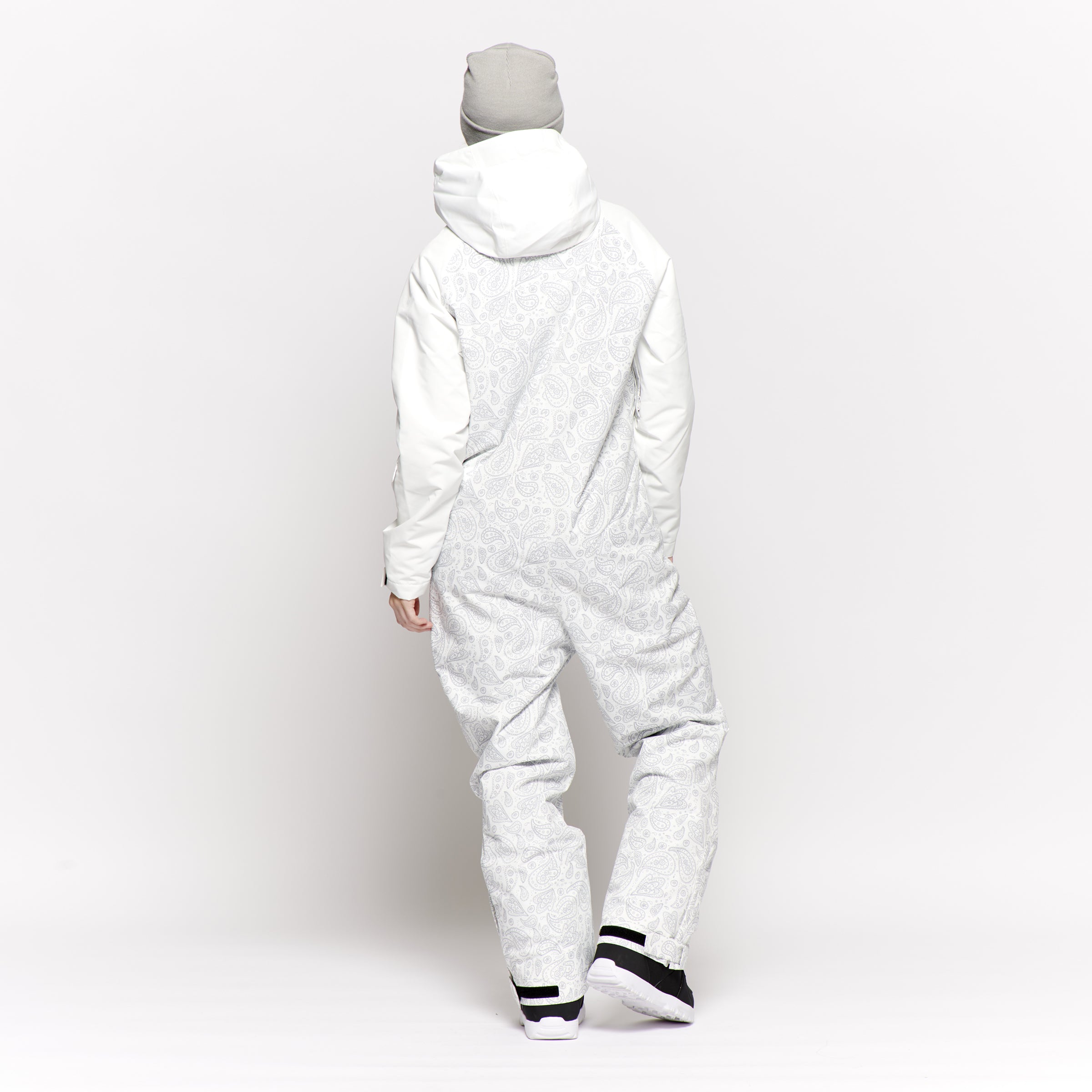 Women's Snow Suit, White Paisley