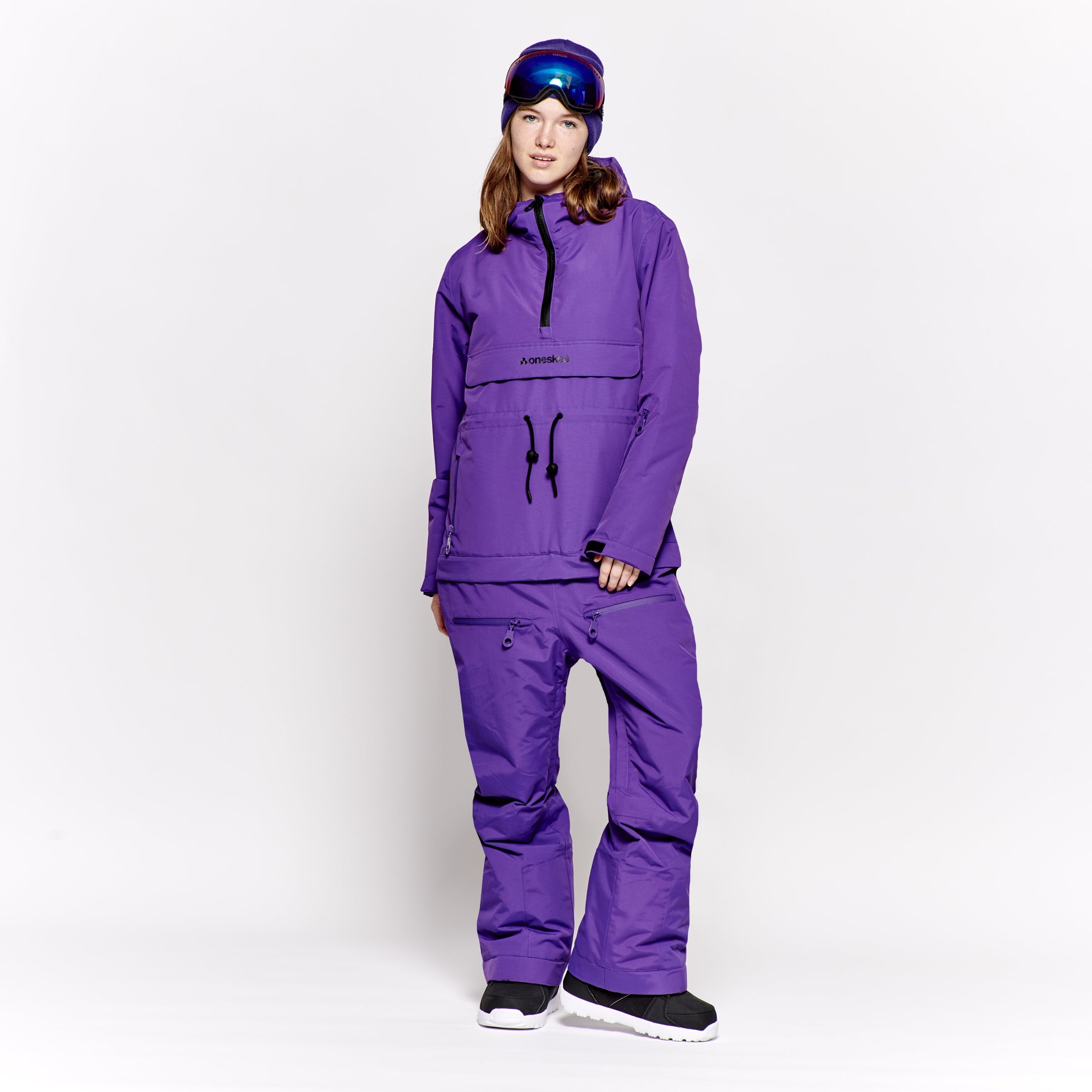 Women's 3-in-1 Snow Suit, Purple Oneskee US - Main Image